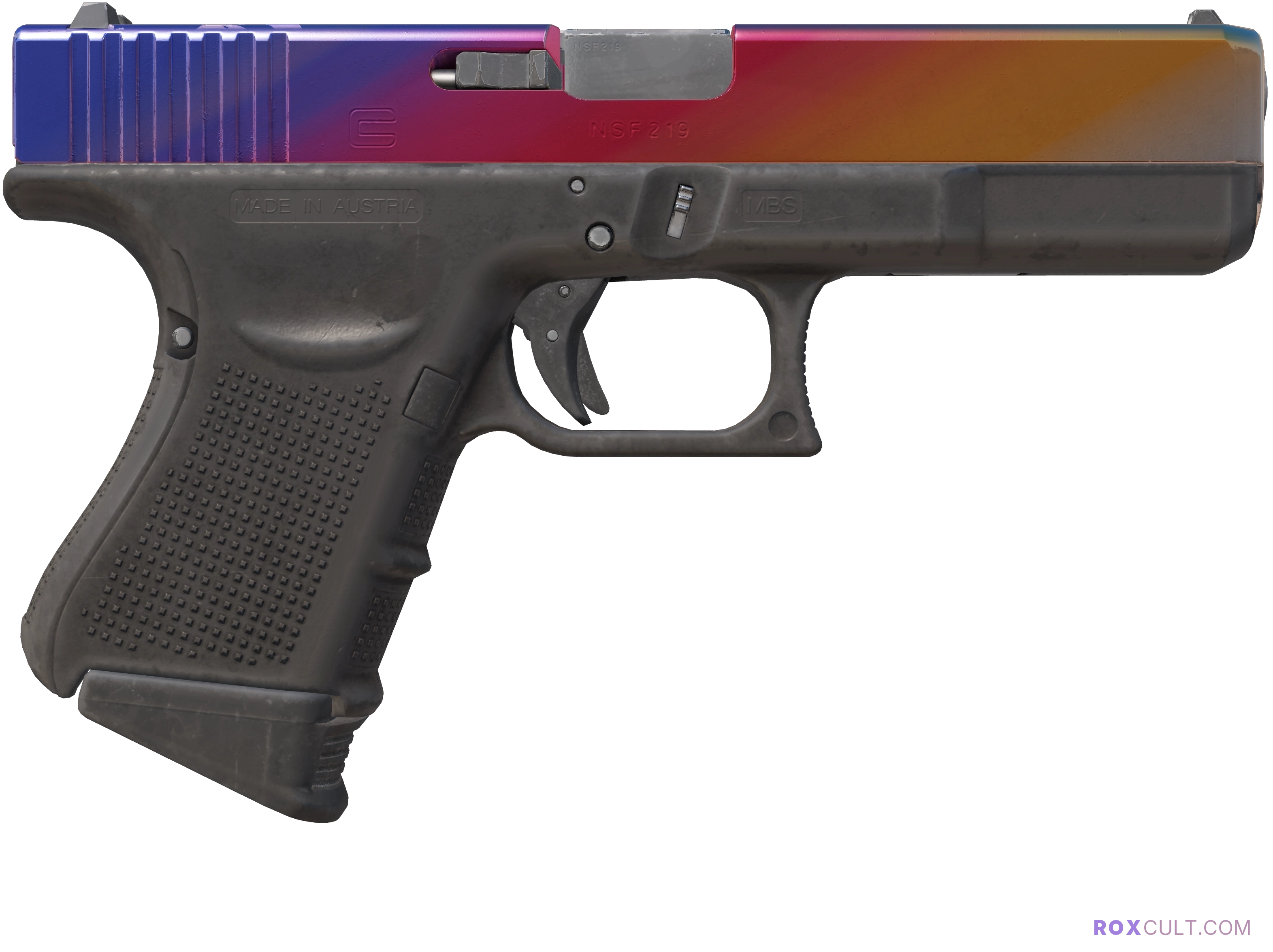Glock-18 | Fade (Factory New) — rox (Holo) Antwerp 2022 craft, backside view