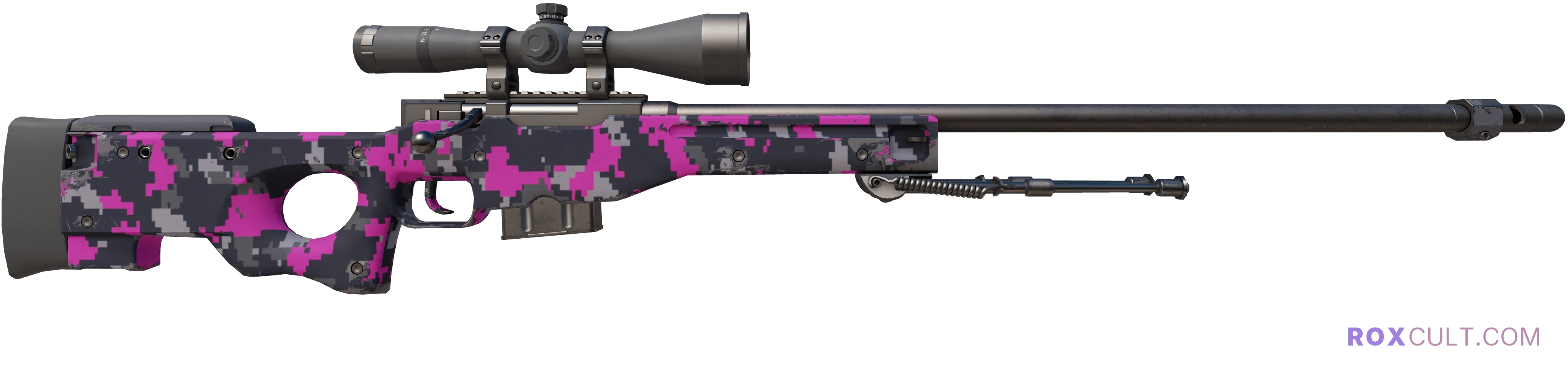 AWP | Pink DDPAT (Minimal Wear) — rox (Holo) Antwerp 2022 craft, backside view