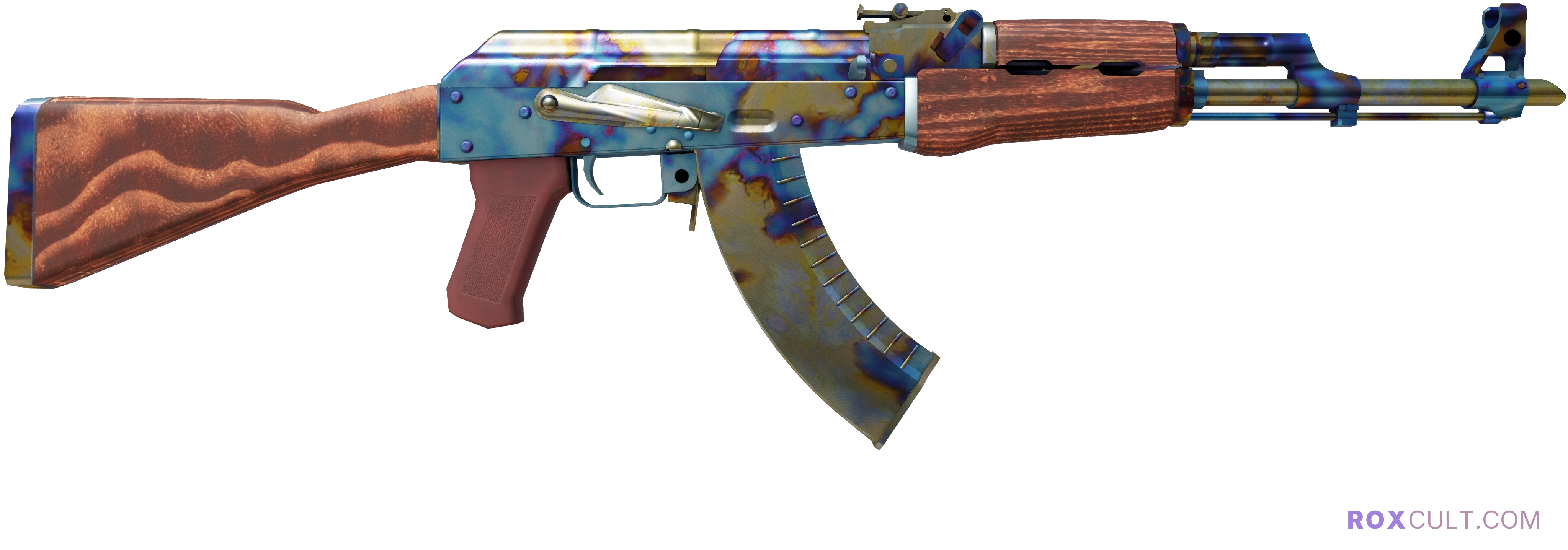 AK-47 | Case Hardened (Minimal Wear) — rox (Holo) Antwerp 2022 craft, backside view