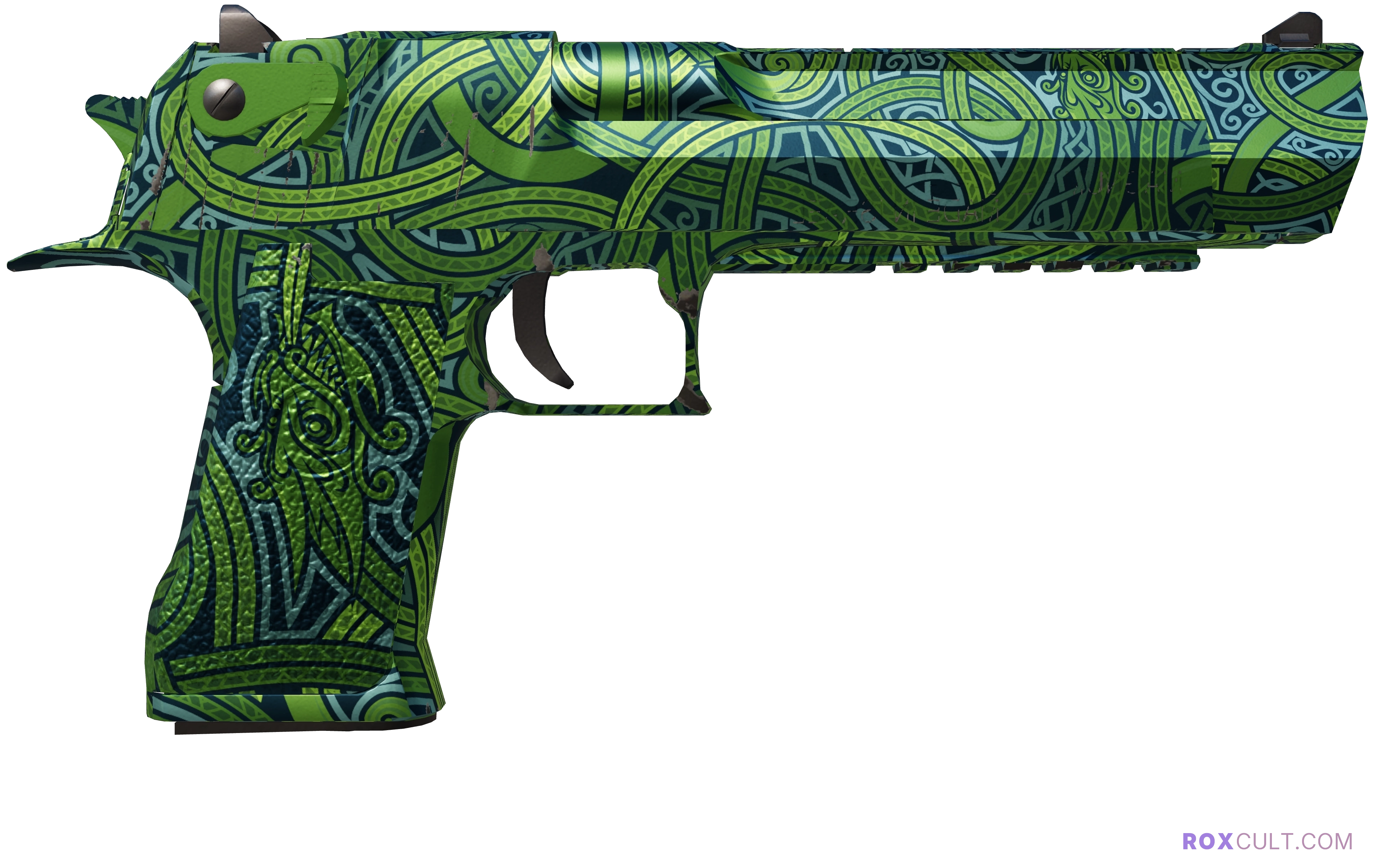 Desert Eagle | Emerald Jörmungandr (Factory New) — rox (Holo) Antwerp 2022 craft, backside view