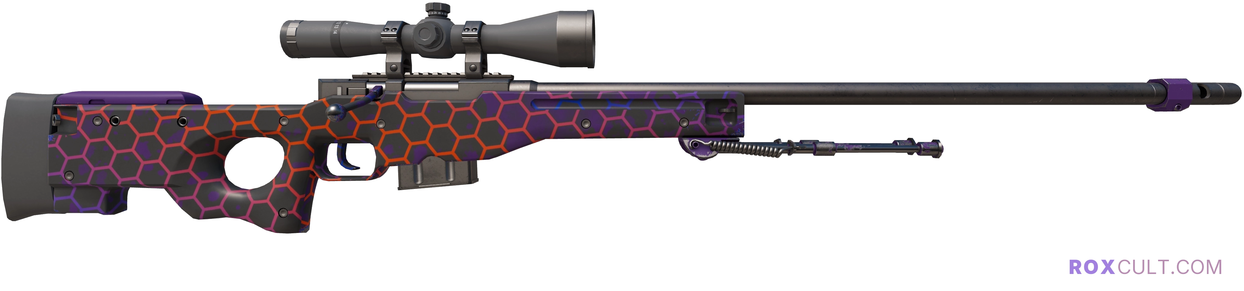 StatTrak™ AWP | Electric Hive (Factory New) — rox (Holo) Antwerp 2022 craft, backside view