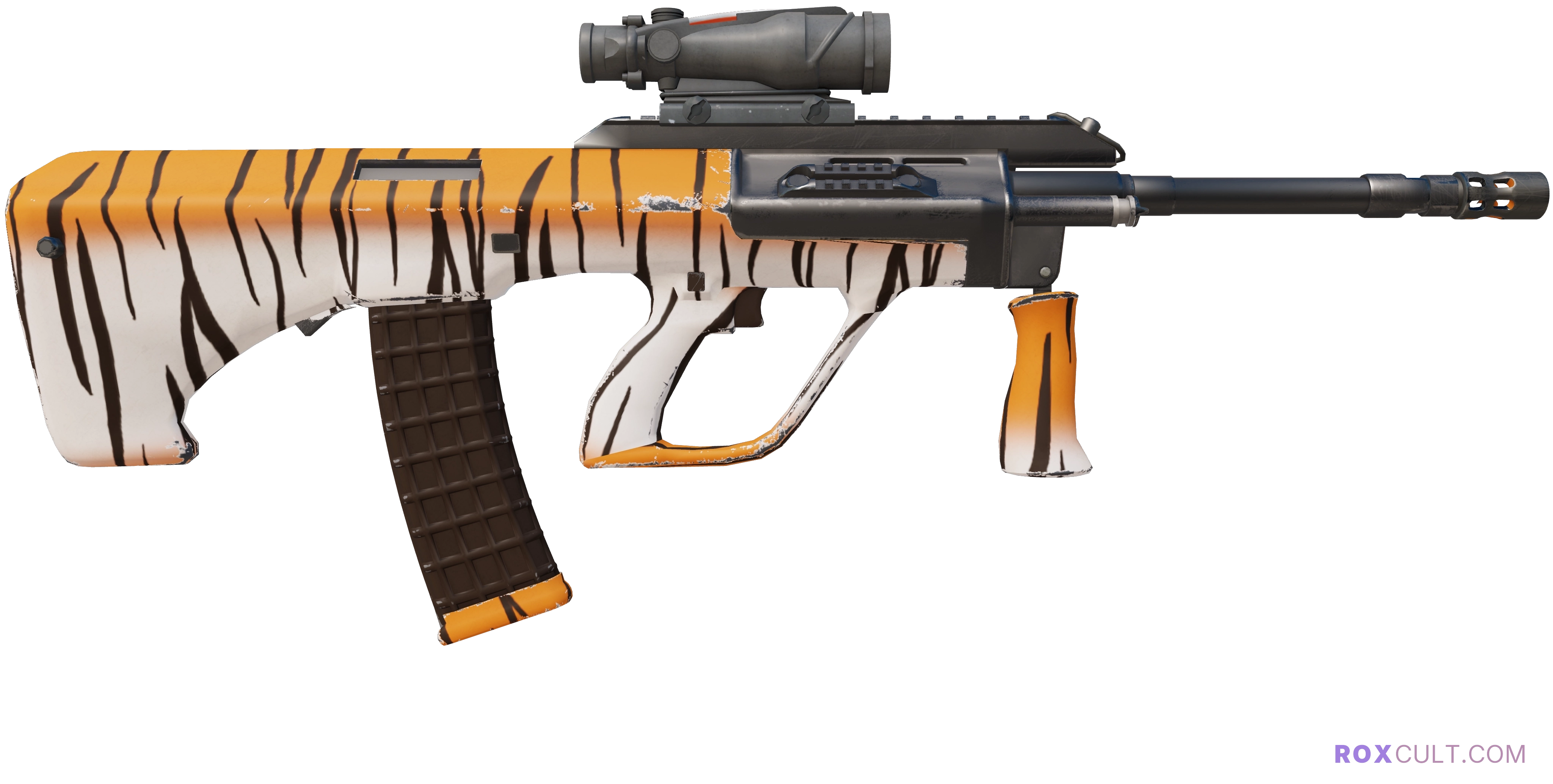 AUG | Bengal Tiger (Factory New) — rox (Holo) Antwerp 2022 craft, backside view