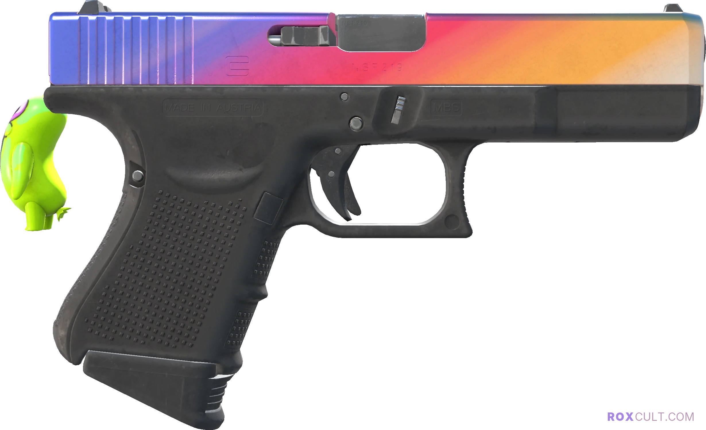 Glock-18 | Fade (Factory New) — rox (Holo) Antwerp 2022 craft, backside view