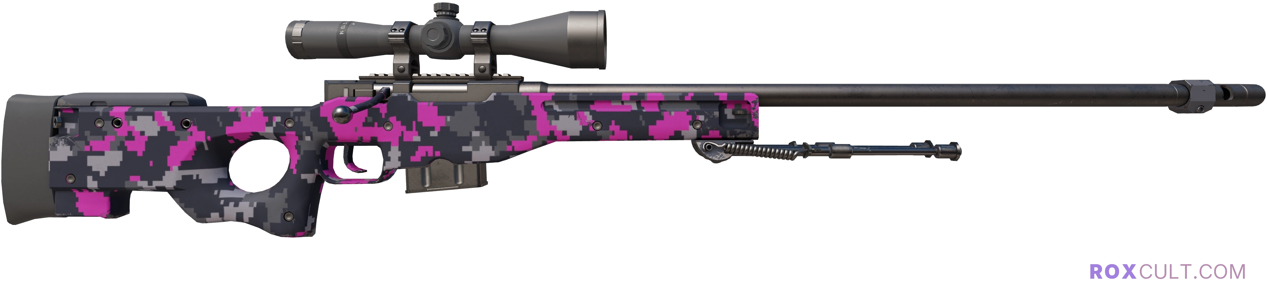 AWP | Pink DDPAT (Factory New) — rox (Holo) Antwerp 2022 craft, backside view