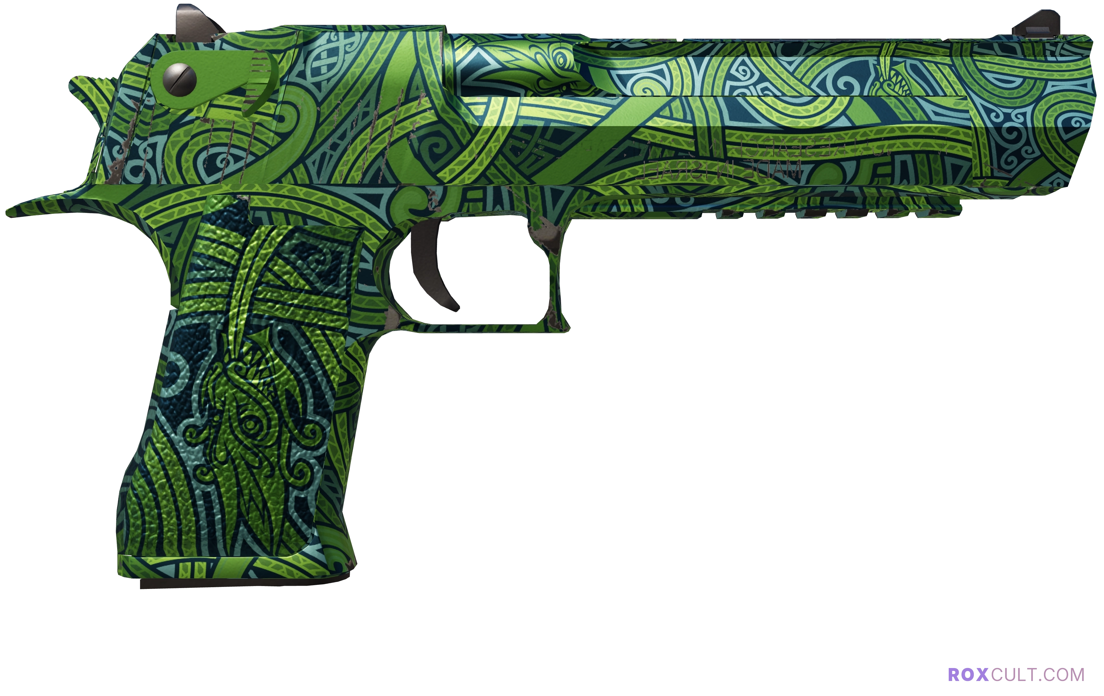 Desert Eagle | Emerald Jörmungandr (Factory New) — rox (Holo) Antwerp 2022 craft, backside view
