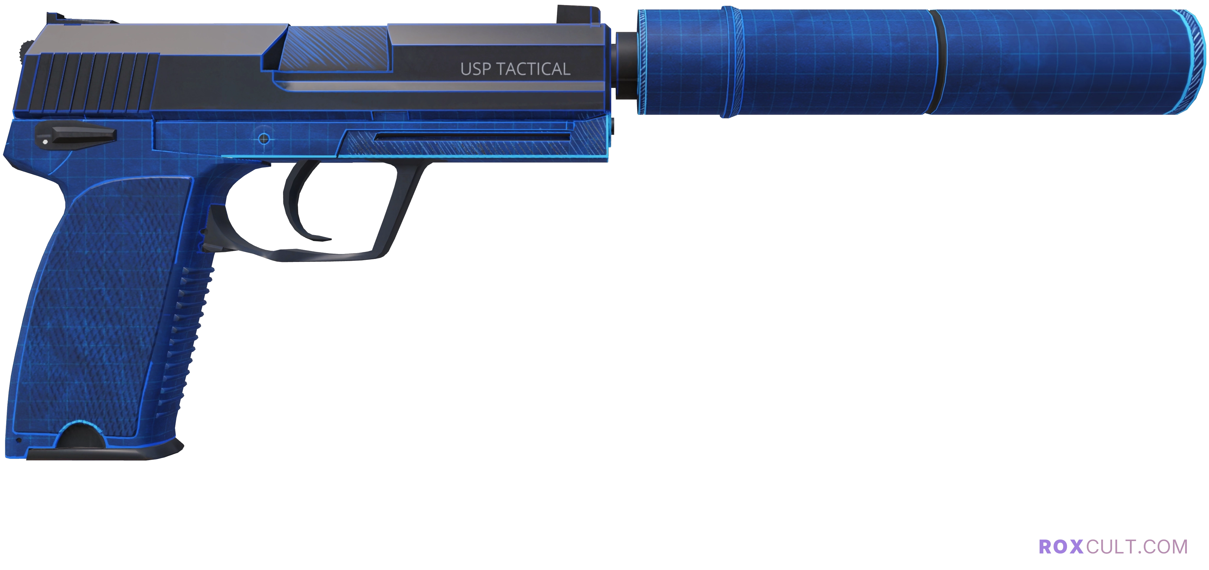 USP-S | Blueprint (Factory New) — rox (Holo) Antwerp 2022 craft, backside view