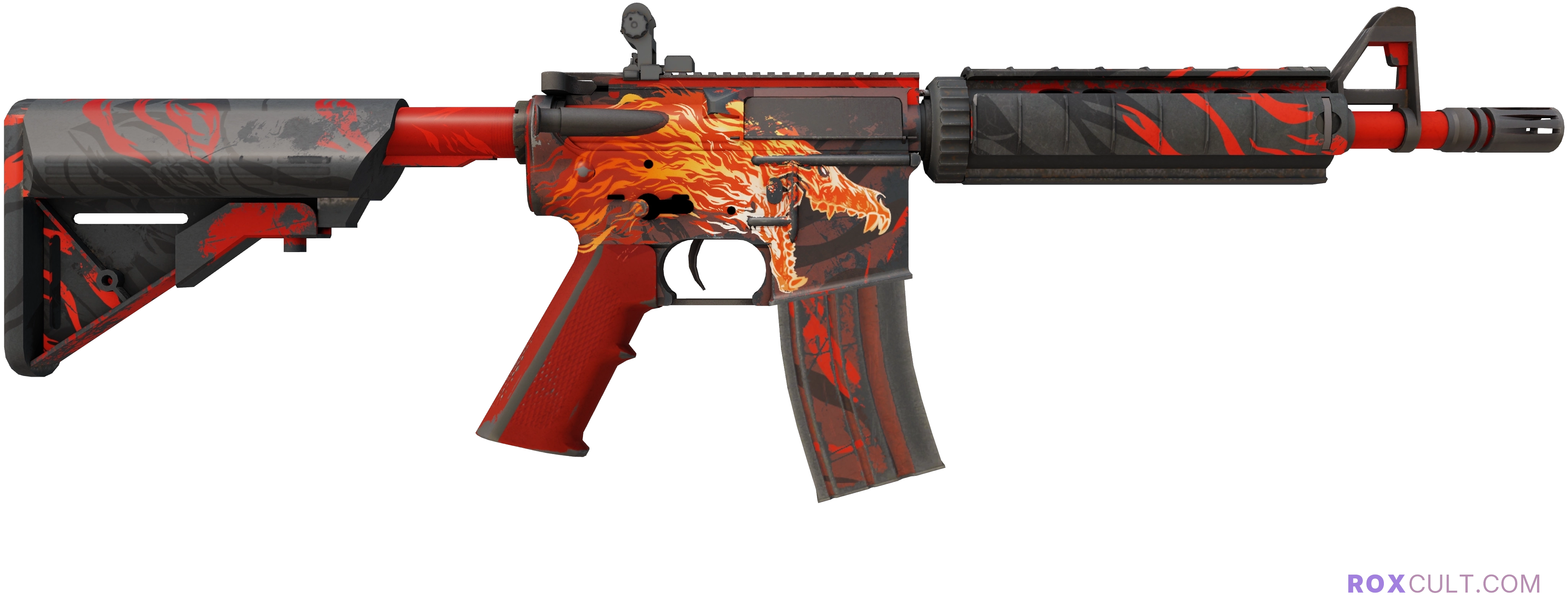 M4A4 | Howl (Field-Tested) — rox (Holo) Antwerp 2022 craft, backside view