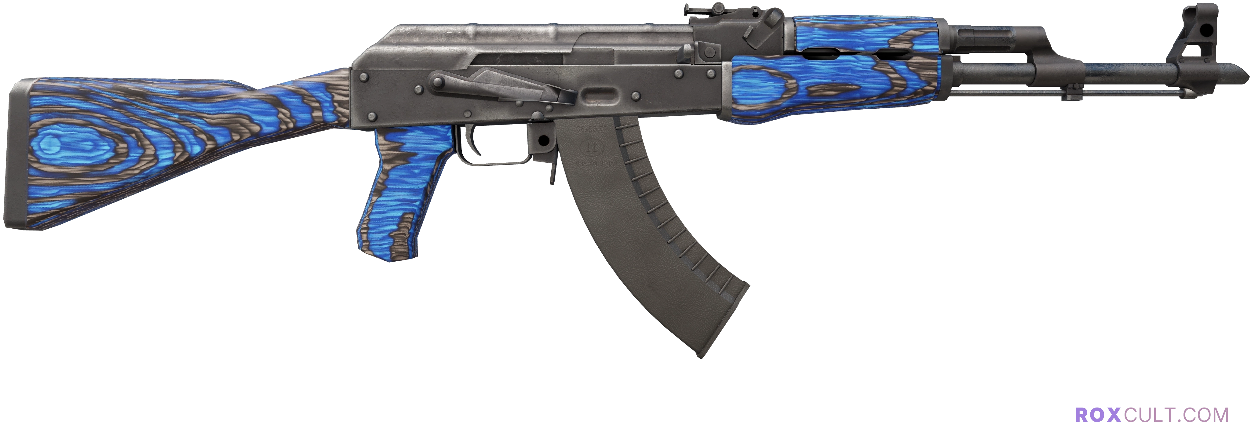 AK-47 | Blue Laminate (Factory New) — rox (Holo) Antwerp 2022 craft, backside view