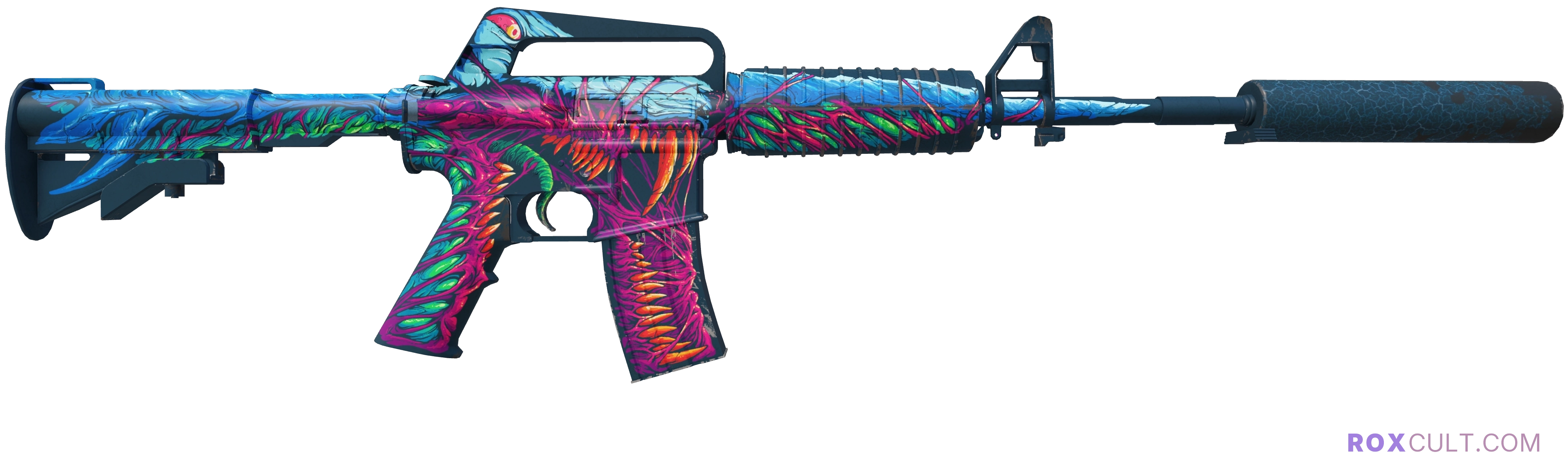 StatTrak™ M4A1-S | Hyper Beast (Minimal Wear) — rox (Holo) Antwerp 2022 craft, backside view