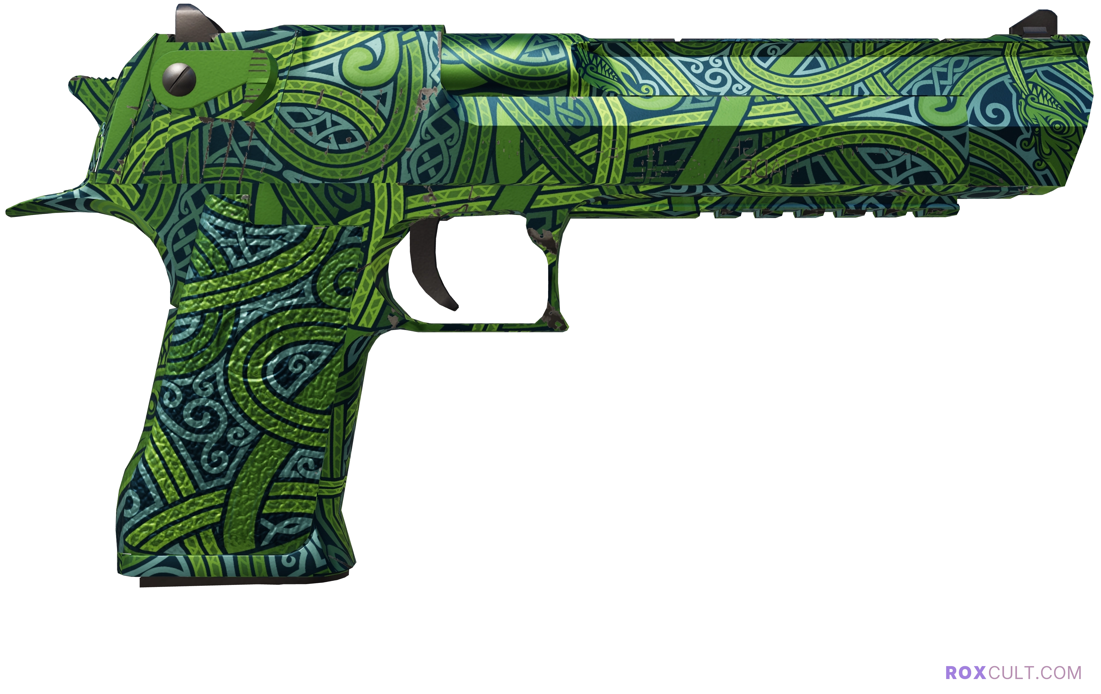 Desert Eagle | Emerald Jörmungandr (Factory New) — rox (Holo) Antwerp 2022 craft, backside view
