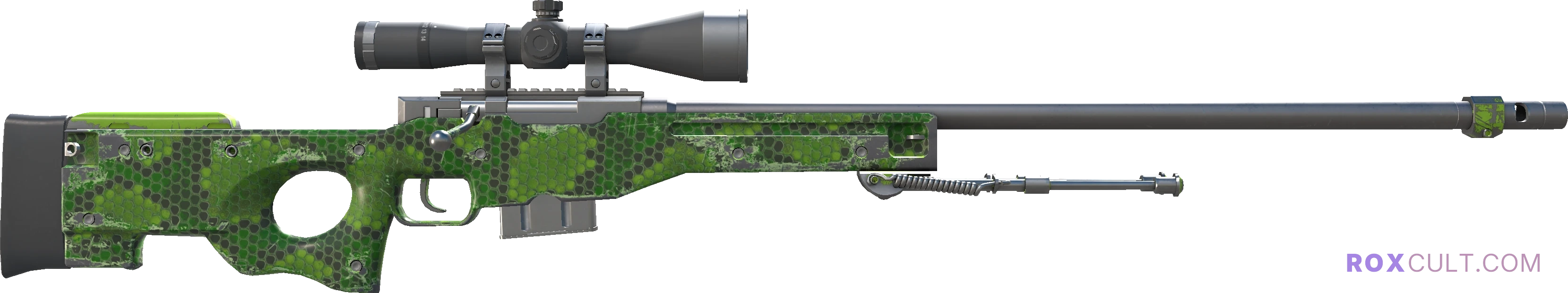 AWP | Pit Viper (Field-Tested) — rox (Holo) Antwerp 2022 craft, backside view