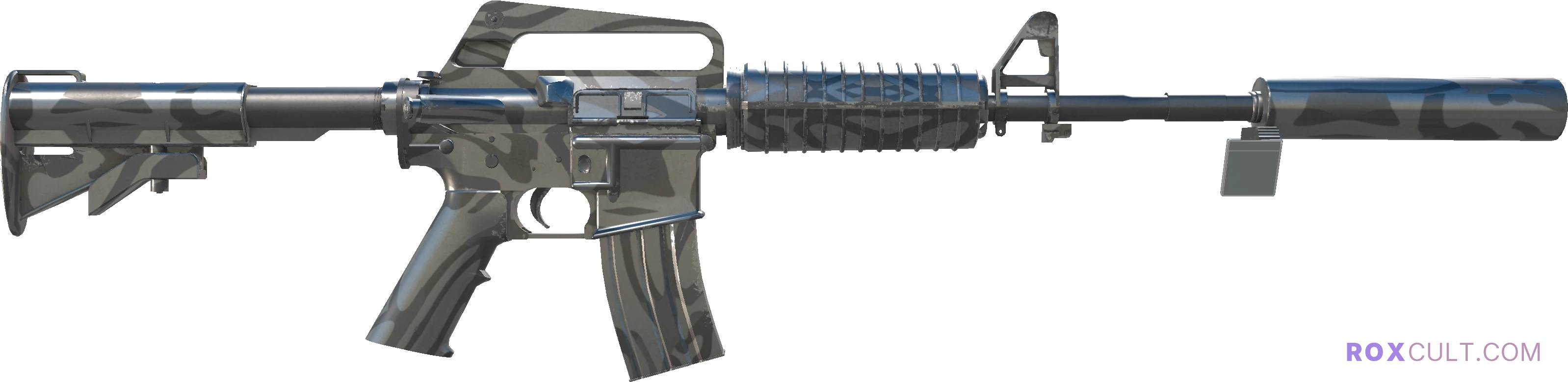 M4A1-S | Dark Water (Minimal Wear) — rox (Holo) Antwerp 2022 craft, backside view