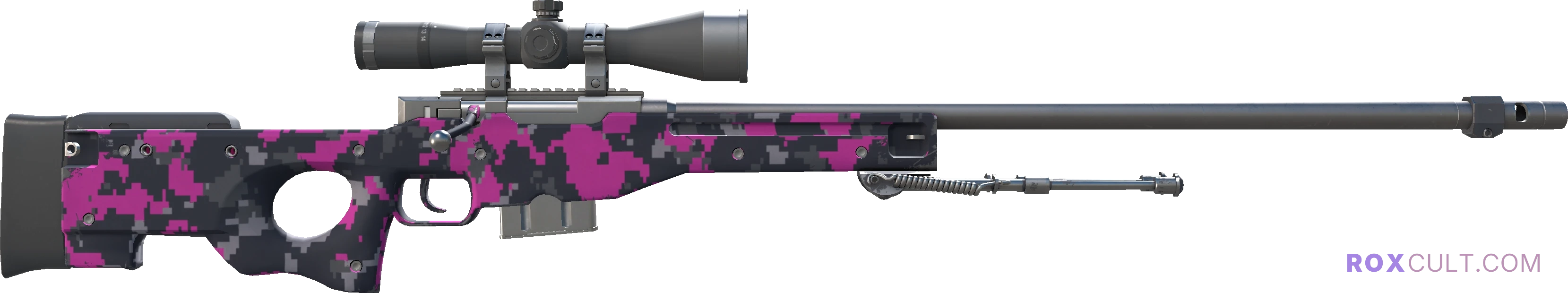 AWP | Pink DDPAT (Factory New) — rox (Holo) Antwerp 2022 craft, backside view
