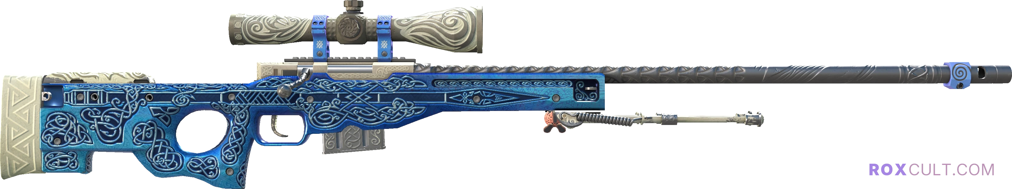 AWP | Gungnir (Field-Tested) — rox (Holo) Antwerp 2022 craft, backside view