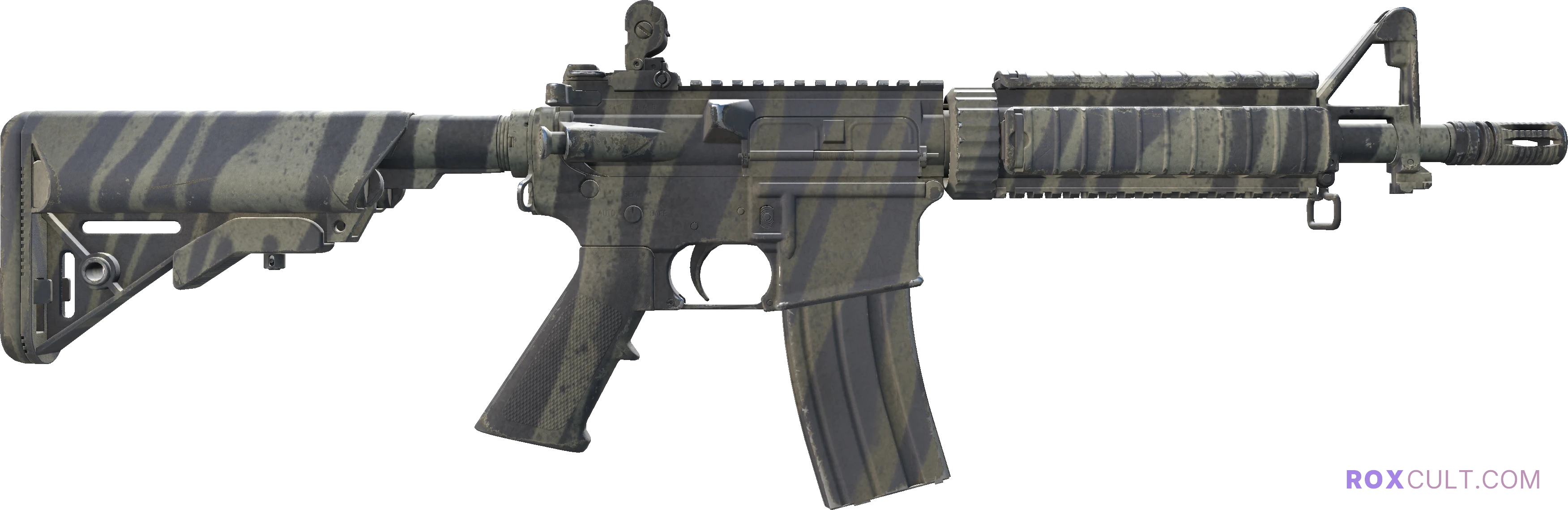 StatTrak™ M4A4 | Faded Zebra (Minimal Wear) — rox (Holo) Antwerp 2022 craft, backside view
