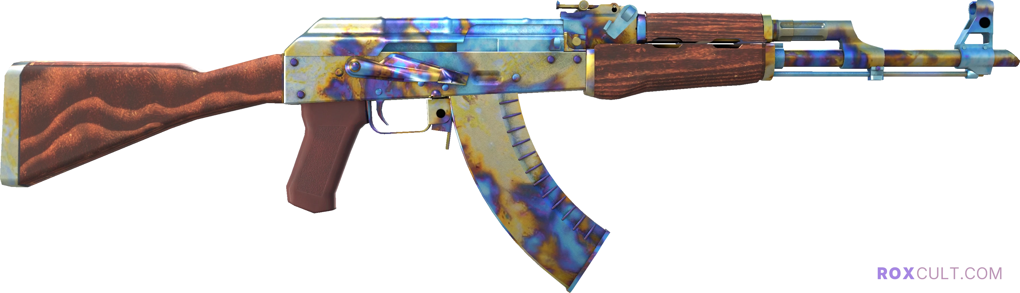 AK-47 | Case Hardened (Minimal Wear) — rox (Holo) Antwerp 2022 craft, backside view