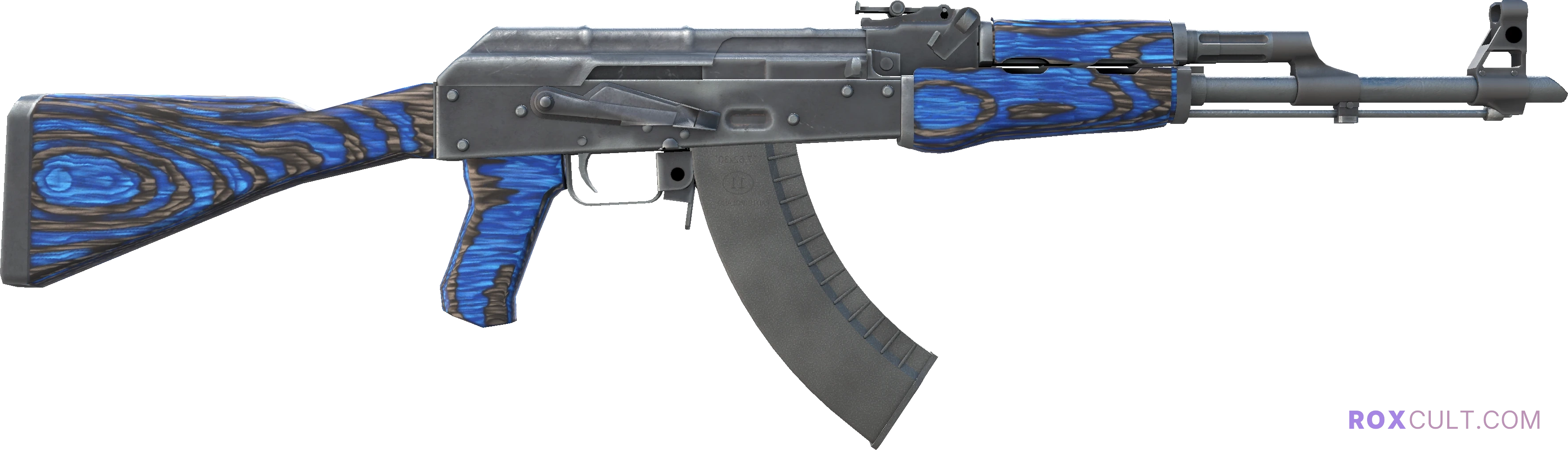 AK-47 | Blue Laminate (Field-Tested) — rox (Holo) Antwerp 2022 craft, backside view