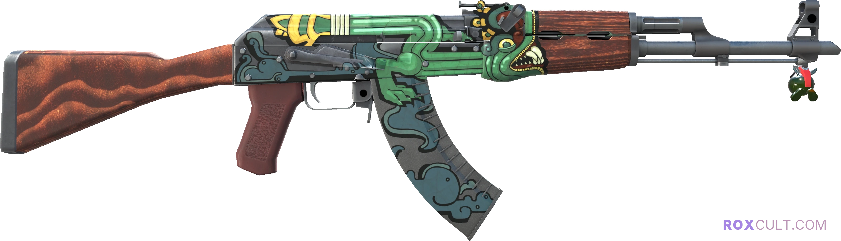 AK-47 | Fire Serpent (Minimal Wear) — rox (Holo) Antwerp 2022 craft, backside view