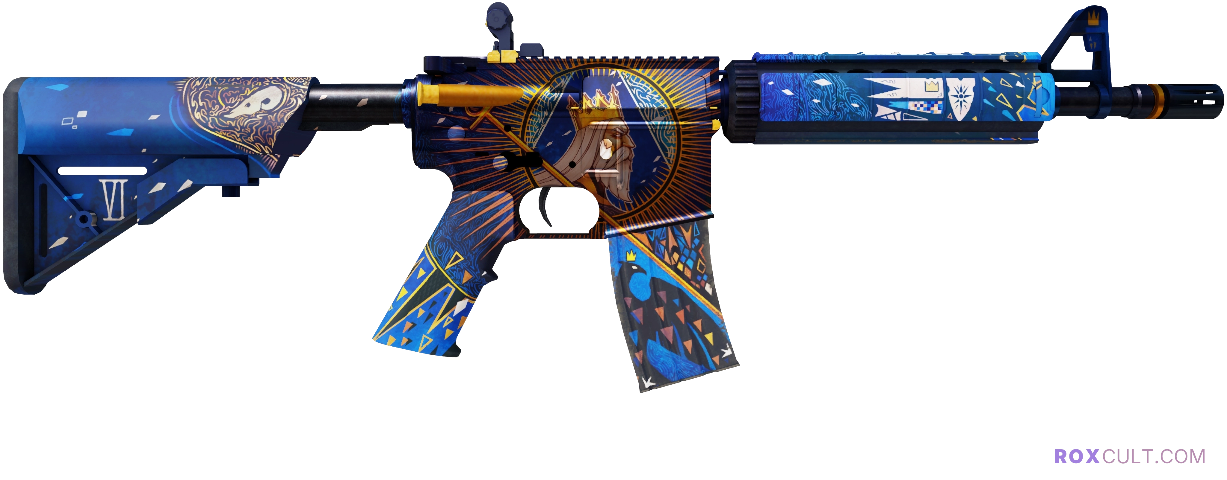 StatTrak™ M4A4 | The Emperor (Minimal Wear) — rox (Holo) Antwerp 2022 craft, backside view