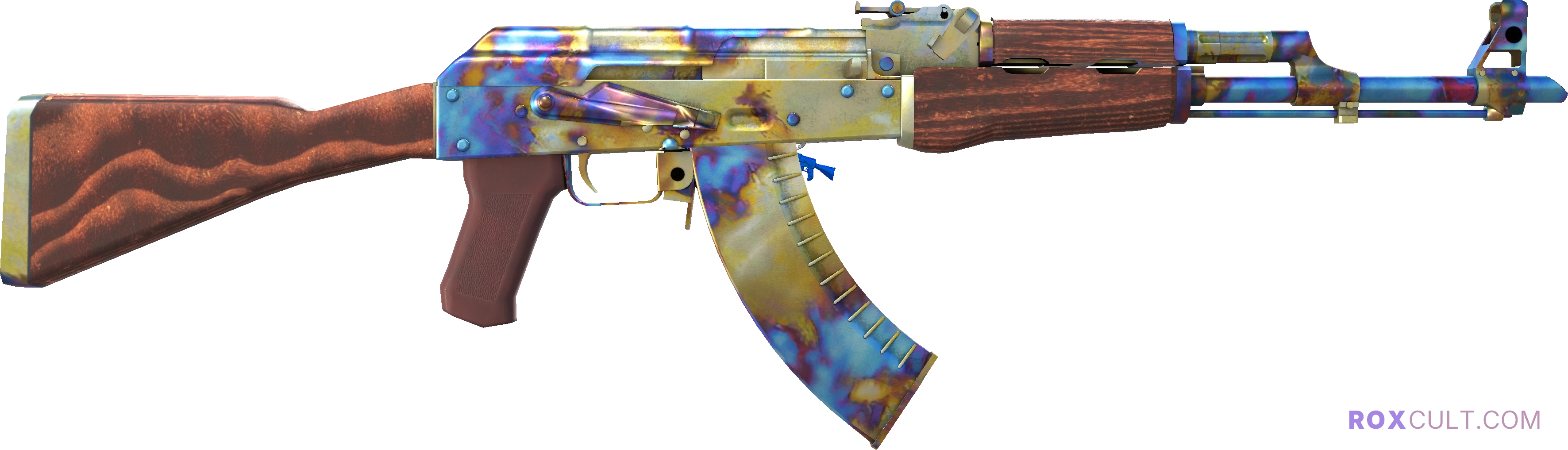 AK-47 | Case Hardened (Minimal Wear) — rox (Holo) Antwerp 2022 craft, backside view