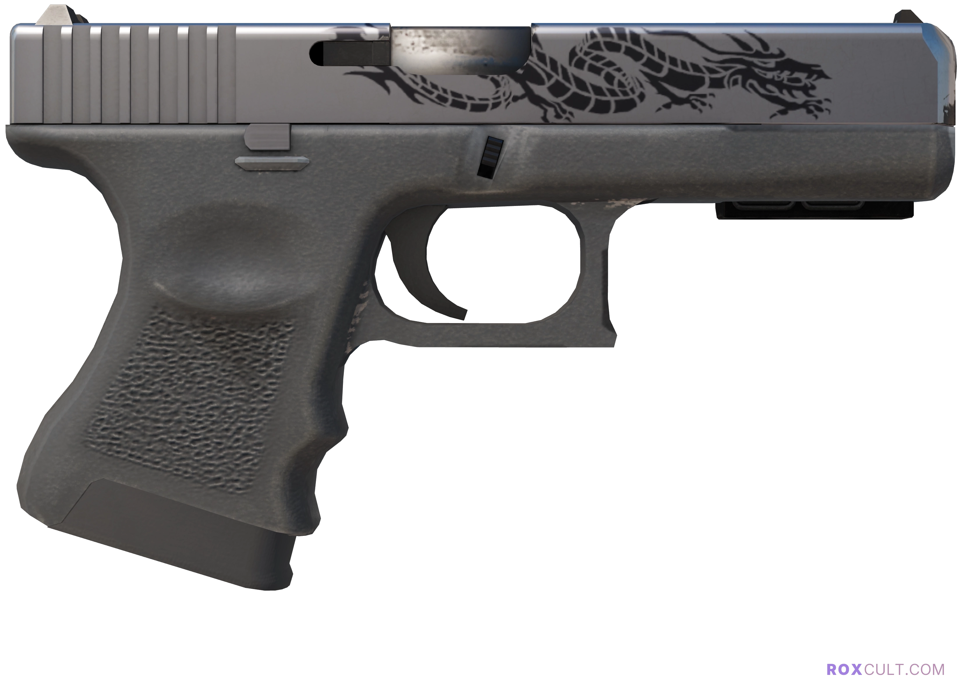 StatTrak™ Glock-18 | Dragon Tattoo (Minimal Wear) — rox (Holo) Antwerp 2022 craft, backside view