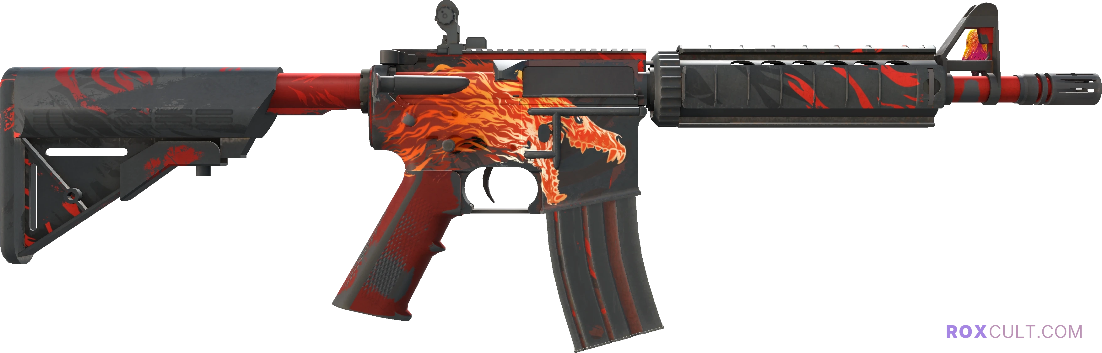 M4A4 | Howl (Field-Tested) — rox (Holo) Antwerp 2022 craft, backside view