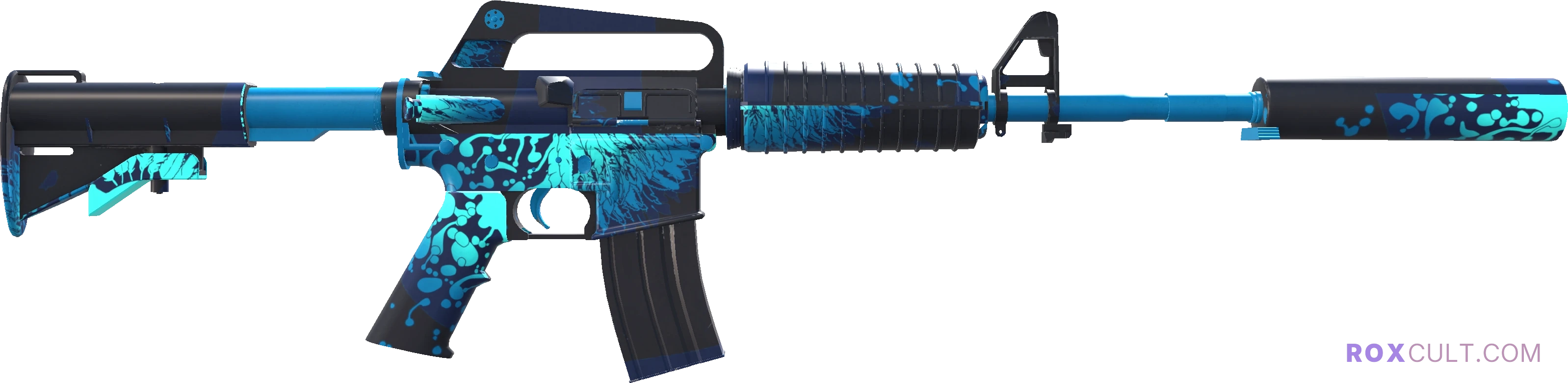 M4A1-S | Icarus Fell (Factory New) — rox (Holo) Antwerp 2022 craft, backside view