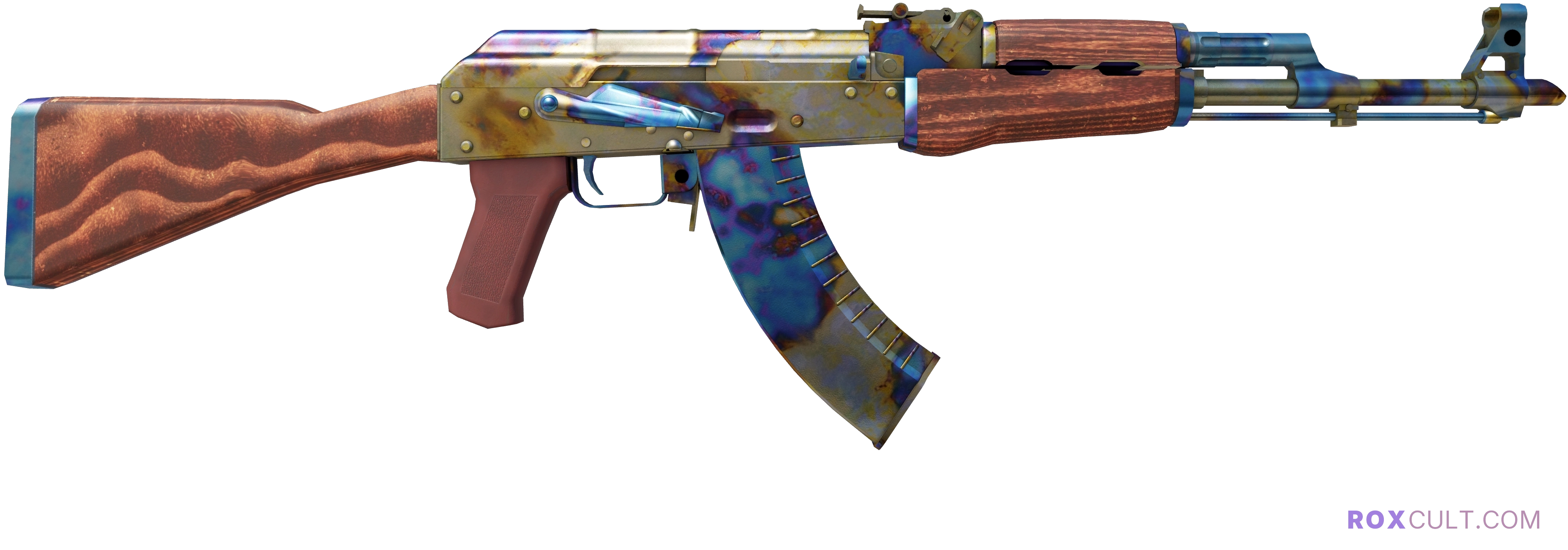 AK-47 | Case Hardened (Minimal Wear) — rox (Holo) Antwerp 2022 craft, backside view