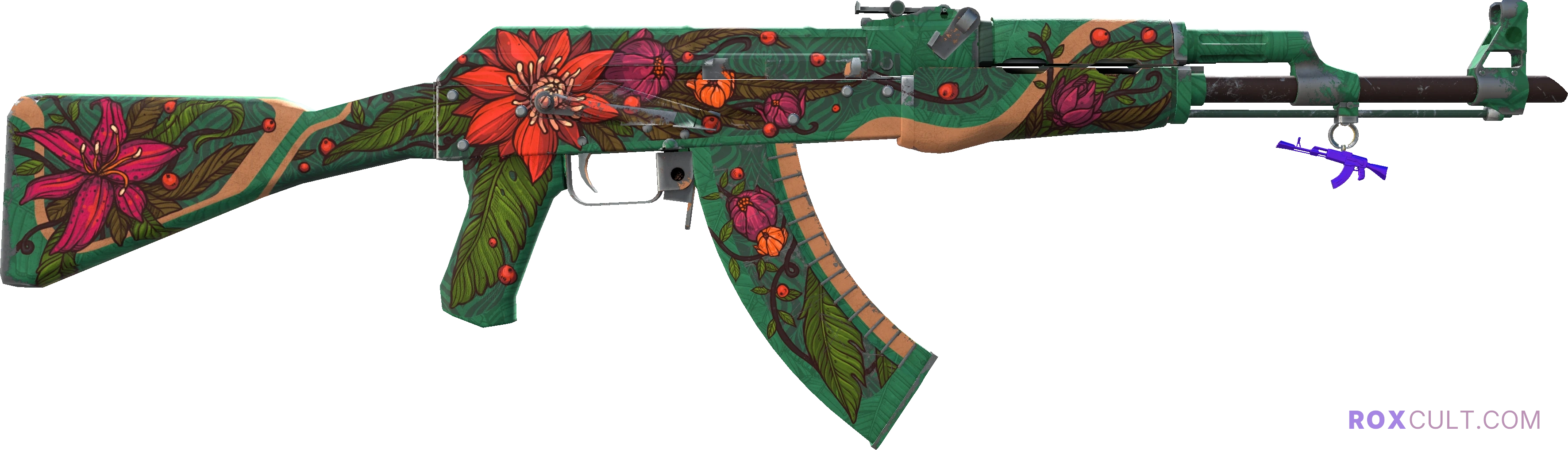 AK-47 | Wild Lotus (Field-Tested) — rox (Holo) Antwerp 2022 craft, backside view