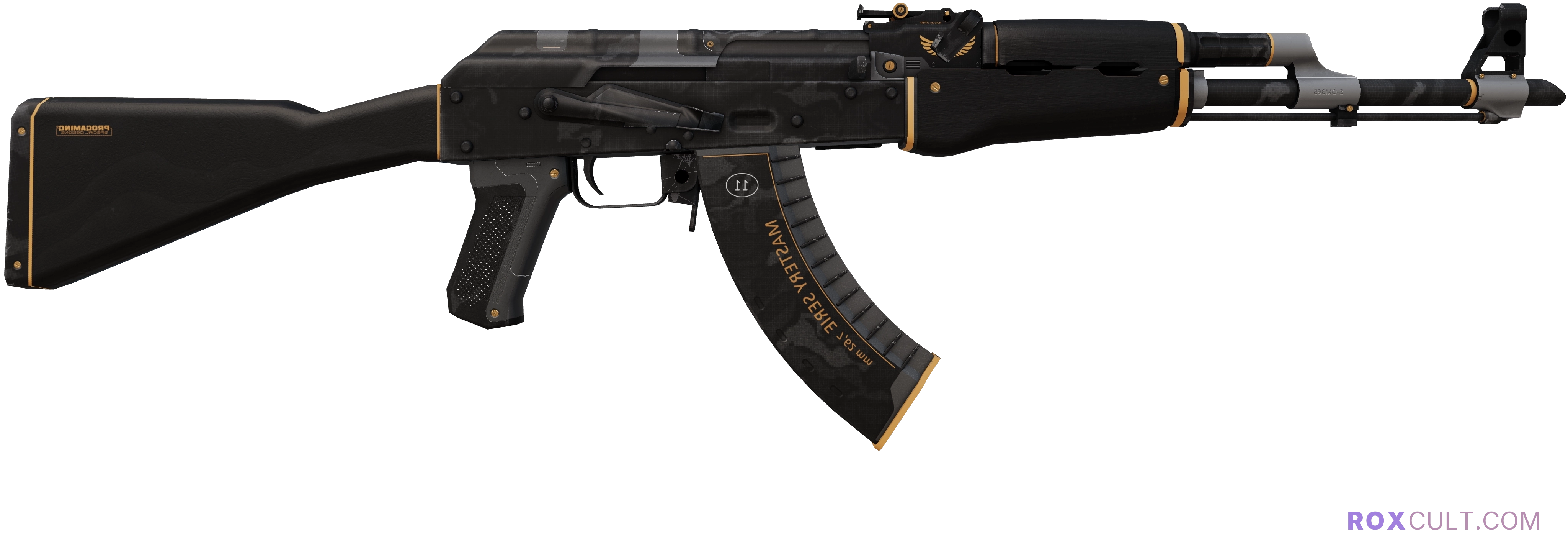 StatTrak™ AK-47 | Elite Build (Factory New) — rox (Holo) Antwerp 2022 craft, backside view