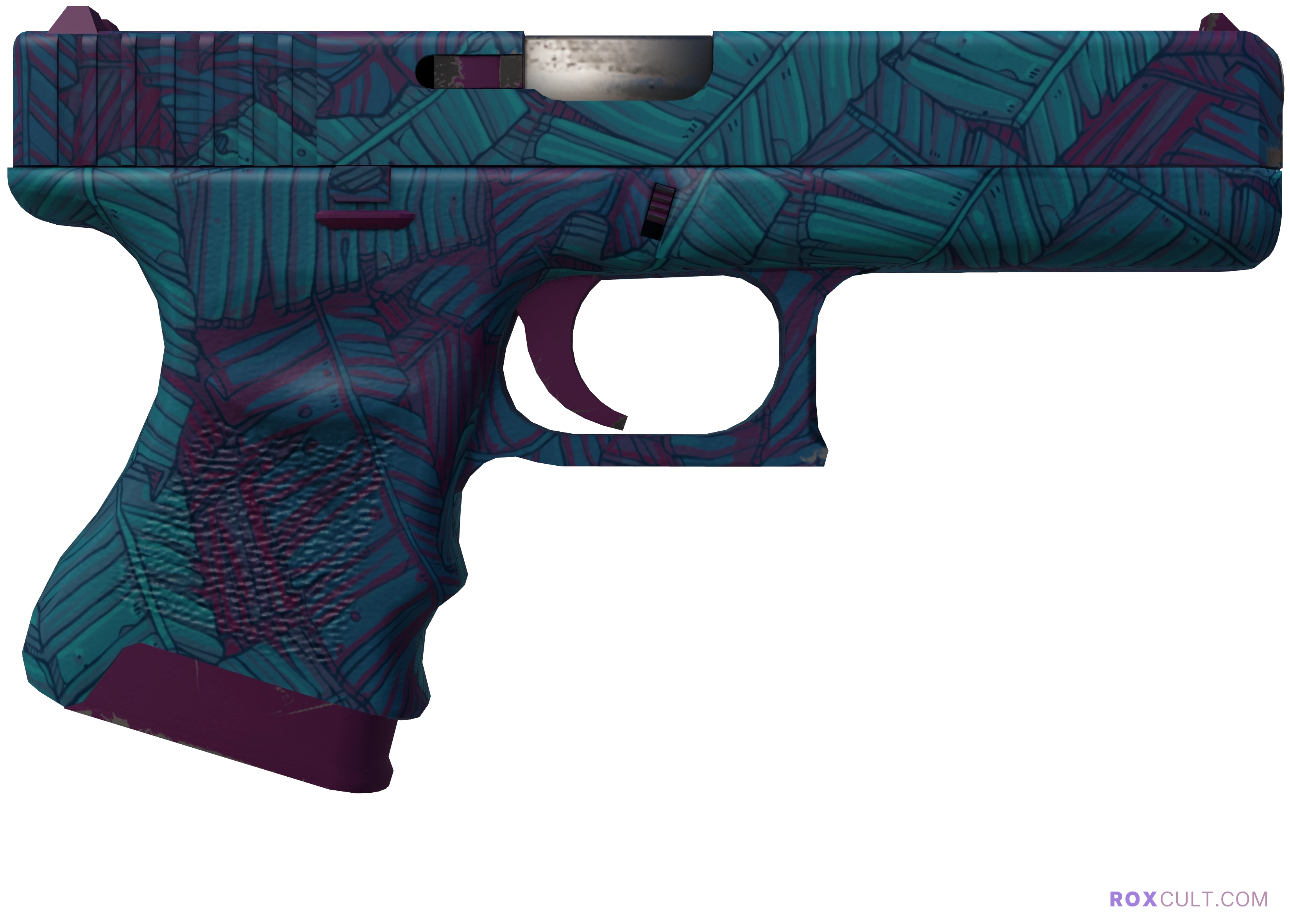 Glock-18 | Synth Leaf (Factory New) — rox (Holo) Antwerp 2022 craft, backside view