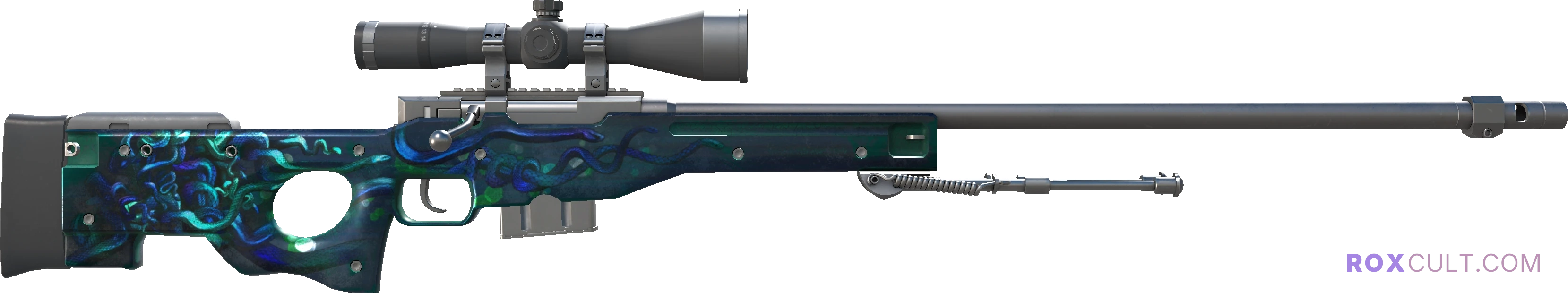 AWP | Medusa (Battle-Scarred) — rox (Holo) Antwerp 2022 craft, backside view
