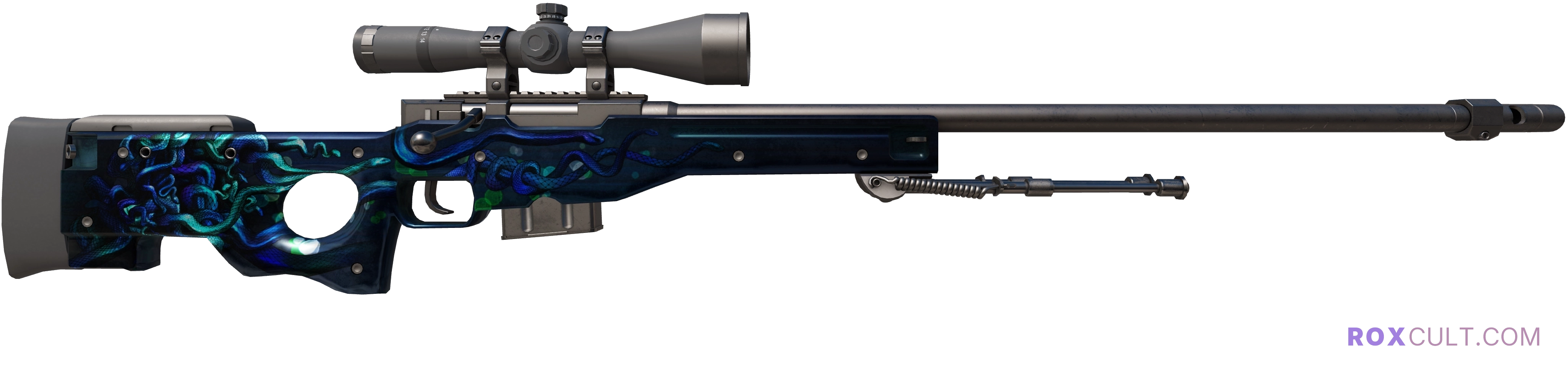 AWP | Medusa (Field-Tested) — rox (Holo) Antwerp 2022 craft, backside view
