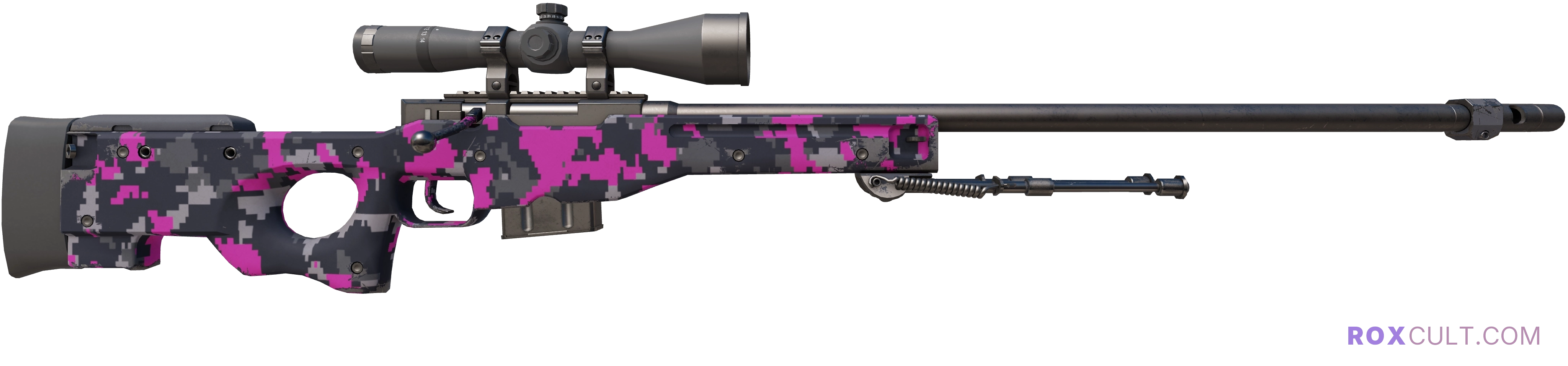 AWP | Pink DDPAT (Minimal Wear) — rox (Holo) Antwerp 2022 craft, backside view