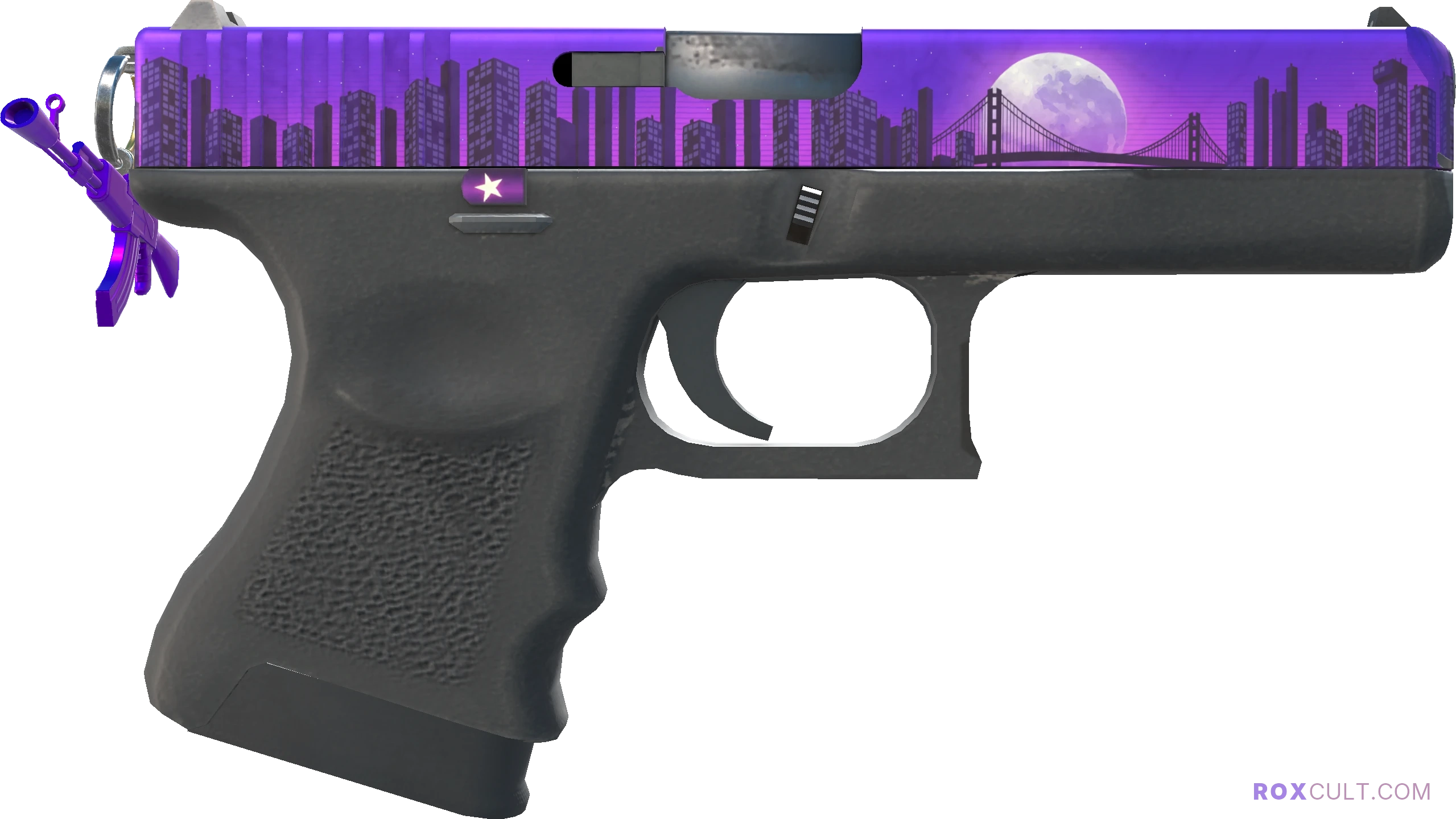 Glock-18 | Moonrise (Factory New) — rox (Holo) Antwerp 2022 craft, backside view