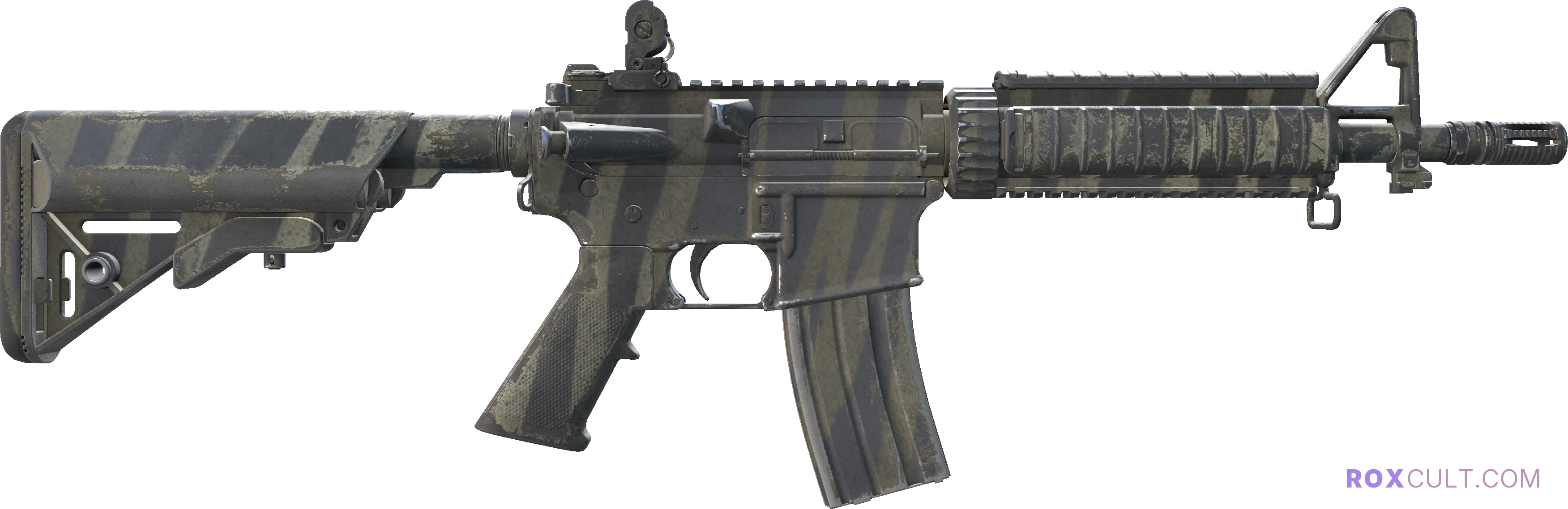 StatTrak™ M4A4 | Faded Zebra (Field-Tested) — rox (Holo) Antwerp 2022 craft, backside view