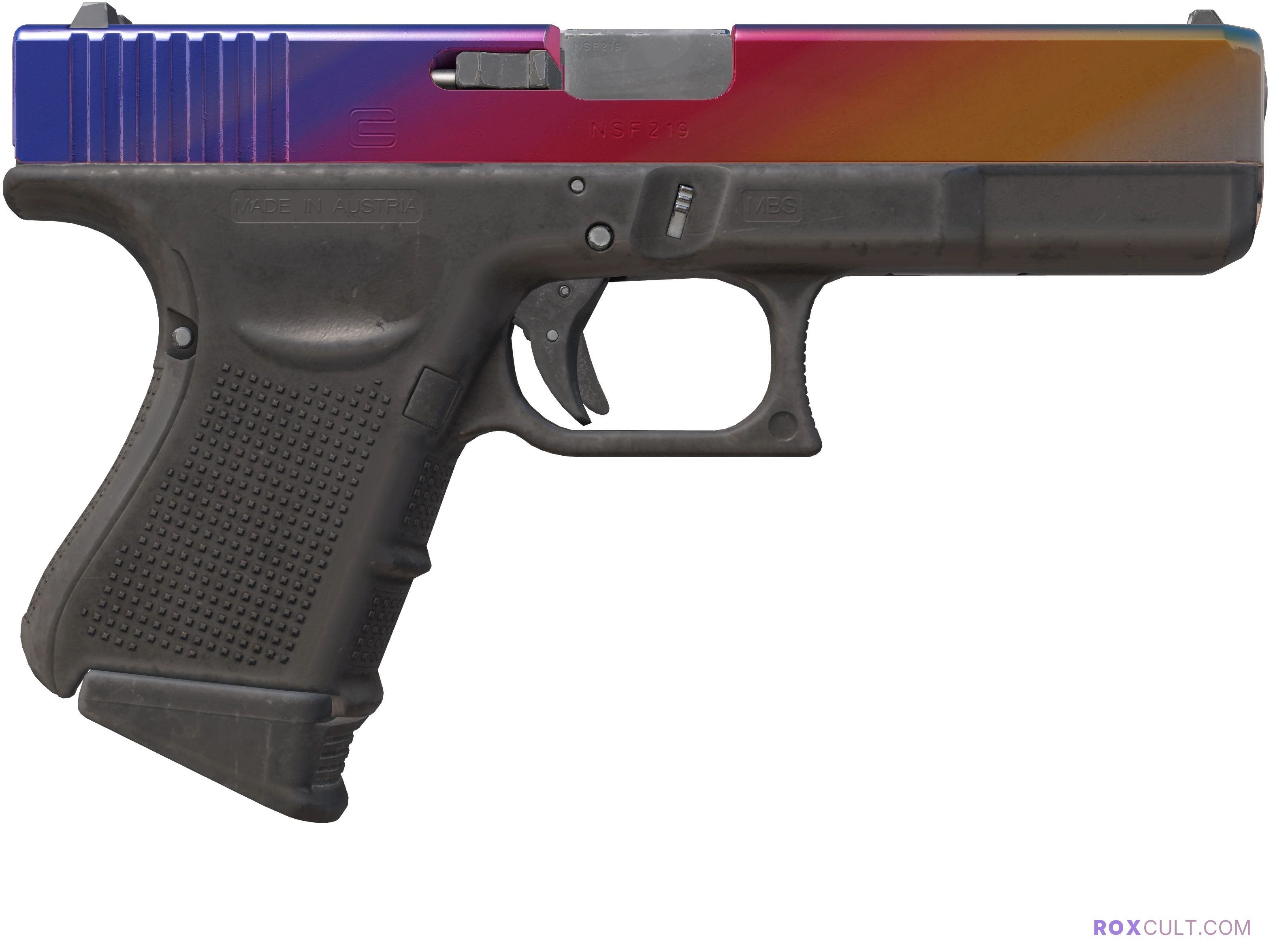 Glock-18 | Fade (Factory New) — rox (Holo) Antwerp 2022 craft, backside view
