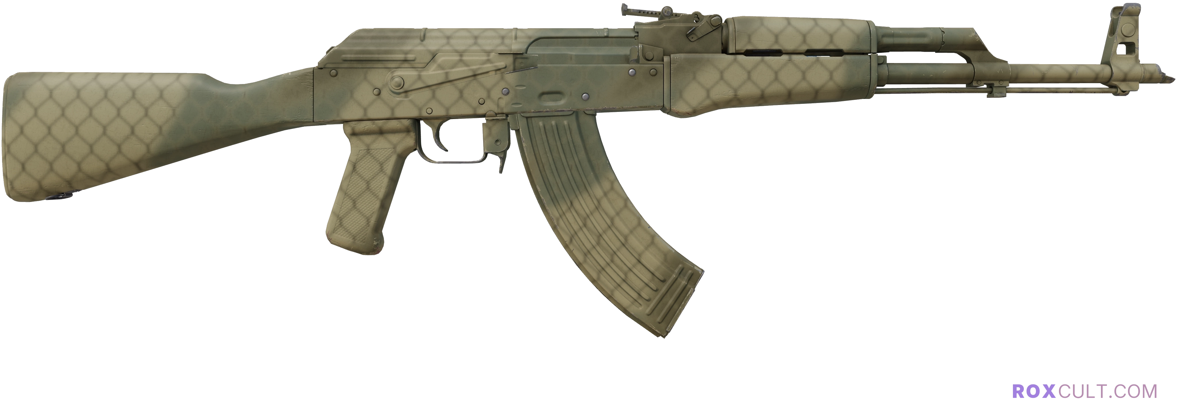 AK-47 | Safari Mesh (Factory New) — rox (Holo) Antwerp 2022 craft, backside view