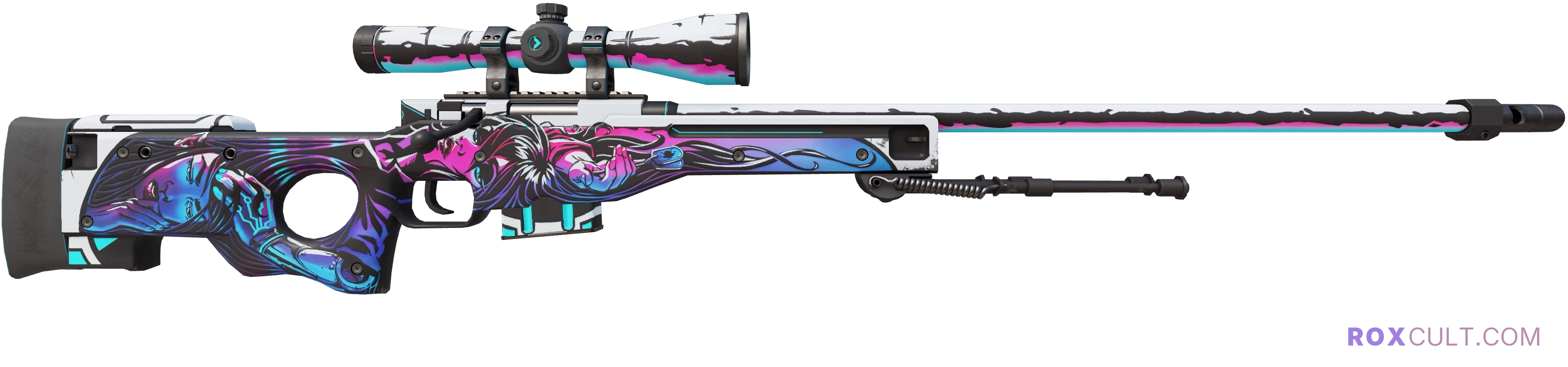 AWP | Neo-Noir (Minimal Wear) — rox (Holo) Antwerp 2022 craft, backside view
