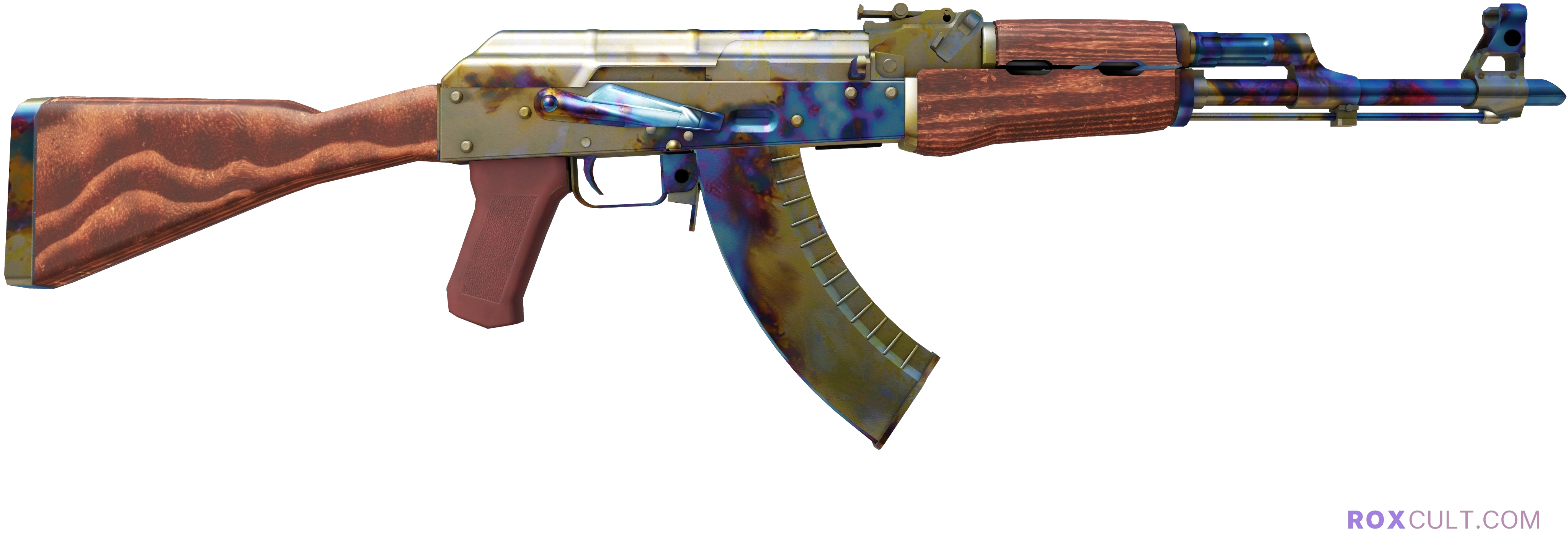 StatTrak™ AK-47 | Case Hardened (Factory New) — rox (Holo) Antwerp 2022 craft, backside view