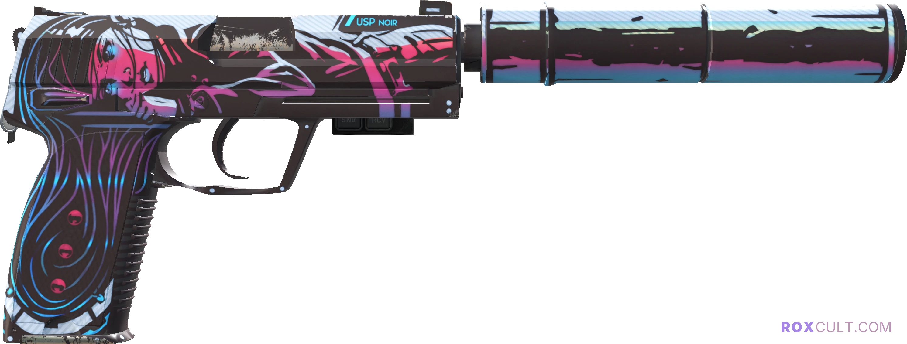 StatTrak™ USP-S | Neo-Noir (Minimal Wear) — rox (Holo) Antwerp 2022 craft, backside view