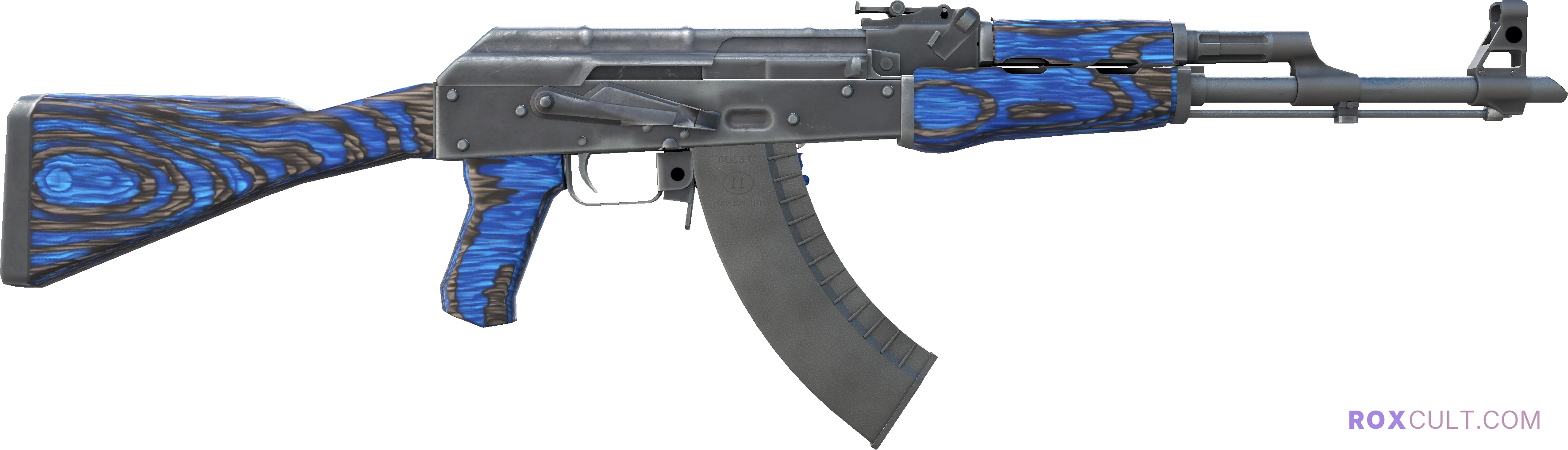 AK-47 | Blue Laminate (Factory New) — rox (Holo) Antwerp 2022 craft, backside view
