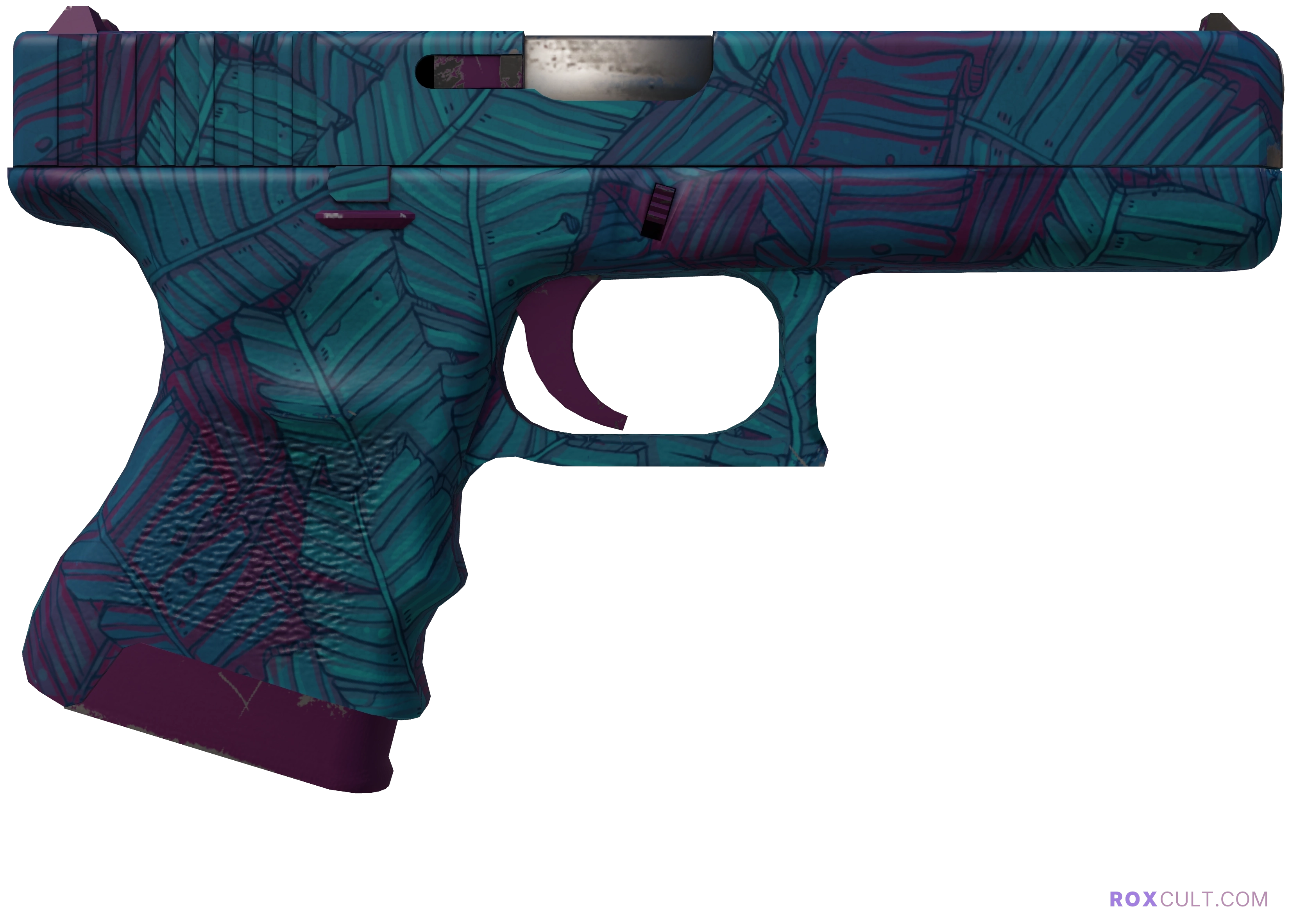 Glock-18 | Synth Leaf (Factory New) — rox (Holo) Antwerp 2022 craft, backside view