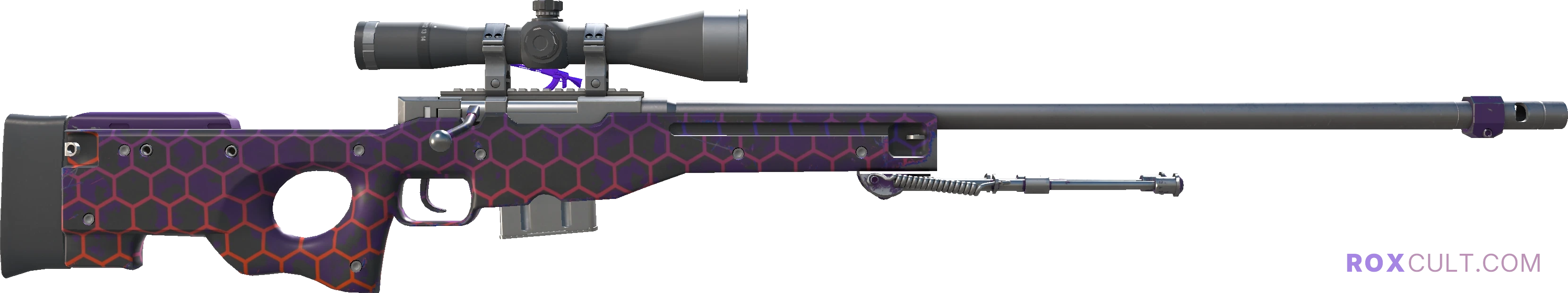 StatTrak™ AWP | Electric Hive (Factory New) — rox (Holo) Antwerp 2022 craft, backside view