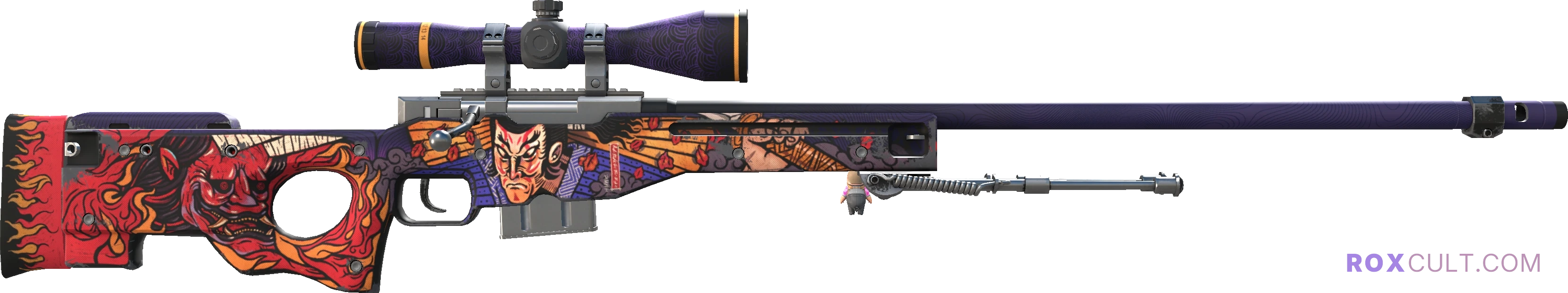 AWP | Oni Taiji (Field-Tested) — rox (Holo) Antwerp 2022 craft, backside view