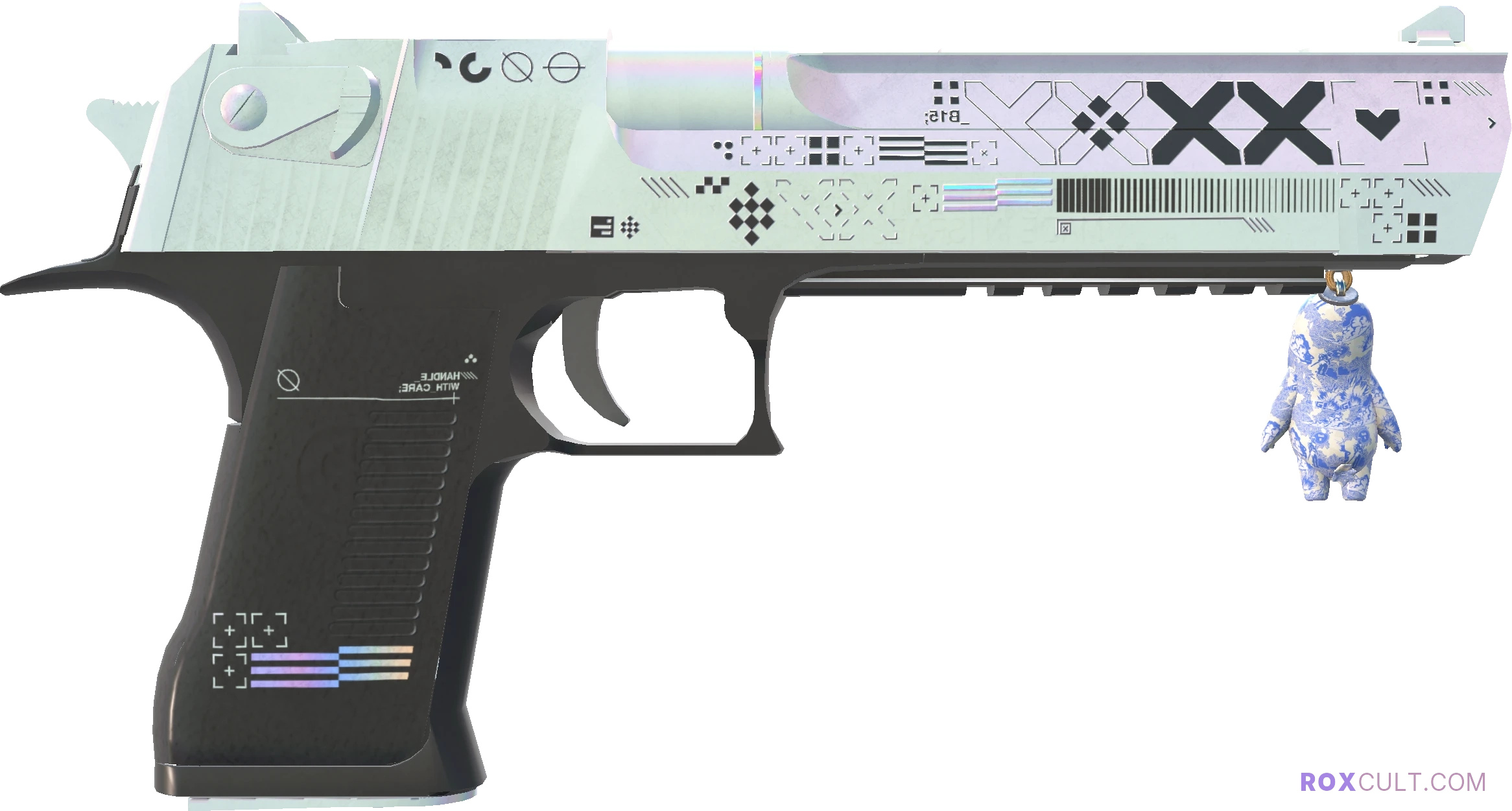 Desert Eagle | Printstream (Minimal Wear) — rox (Holo) Antwerp 2022 craft, backside view