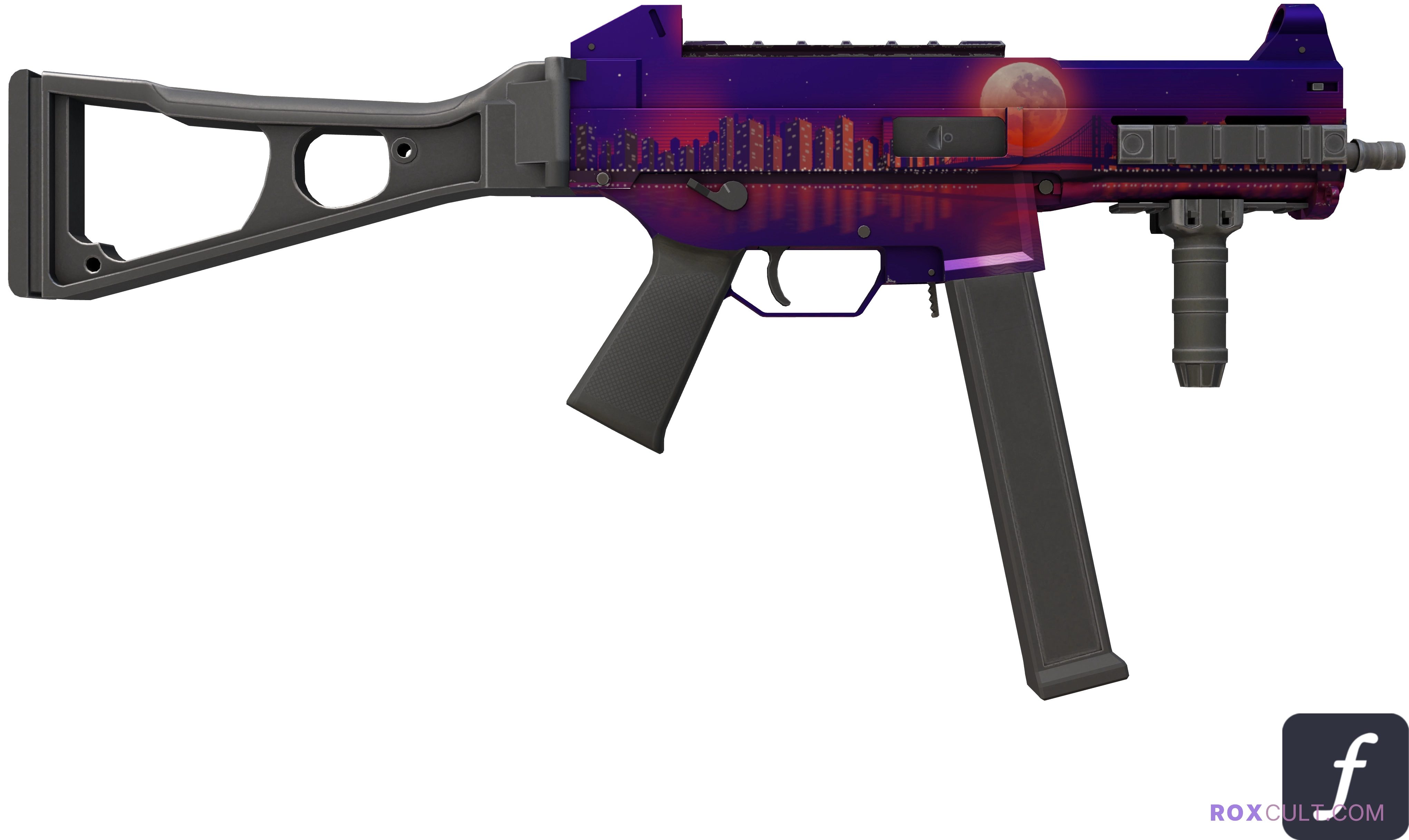 StatTrak™ UMP-45 | Moonrise (Factory New) — rox (Holo) Antwerp 2022 craft, backside view