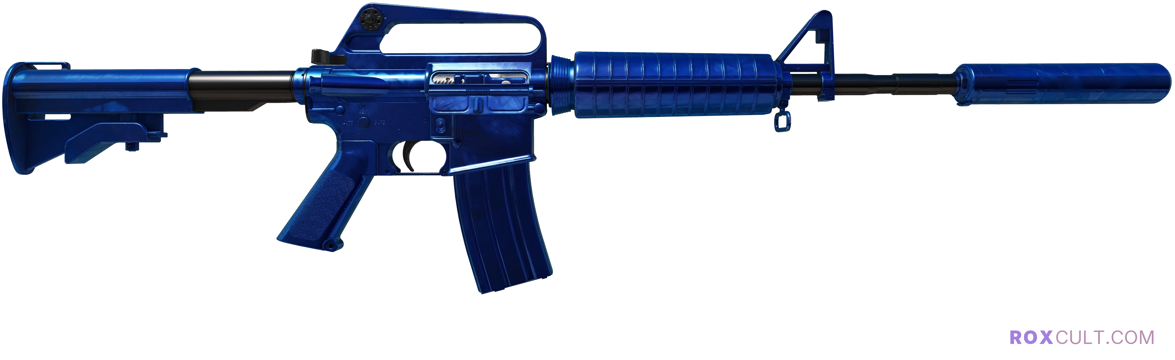 M4A1-S | Blue Phosphor (Factory New) — rox (Holo) Antwerp 2022 craft, backside view