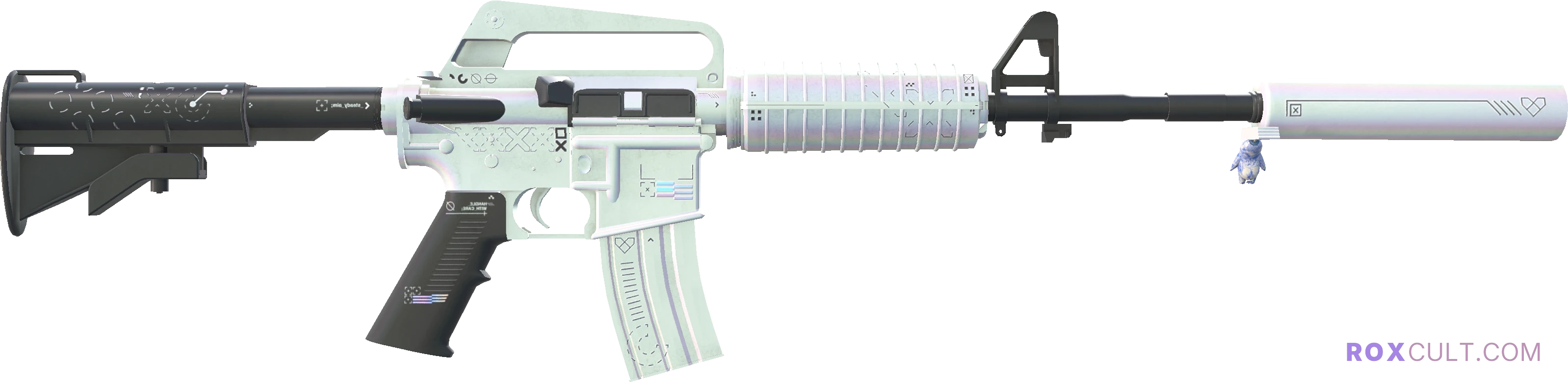 M4A1-S | Printstream (Factory New) — rox (Holo) Antwerp 2022 craft, backside view