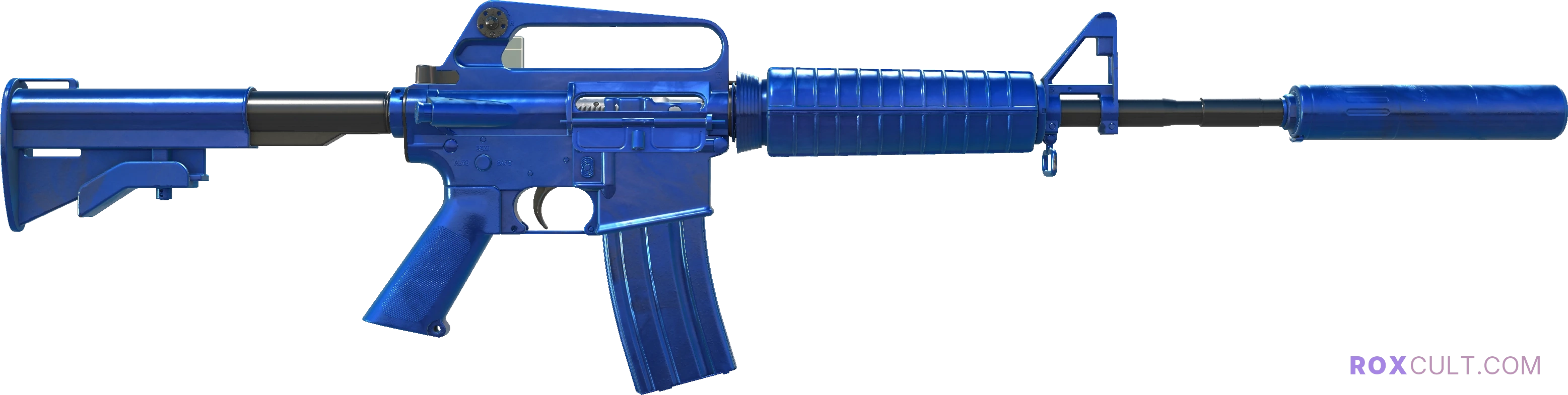 M4A1-S | Blue Phosphor (Factory New) — rox (Holo) Antwerp 2022 craft, backside view
